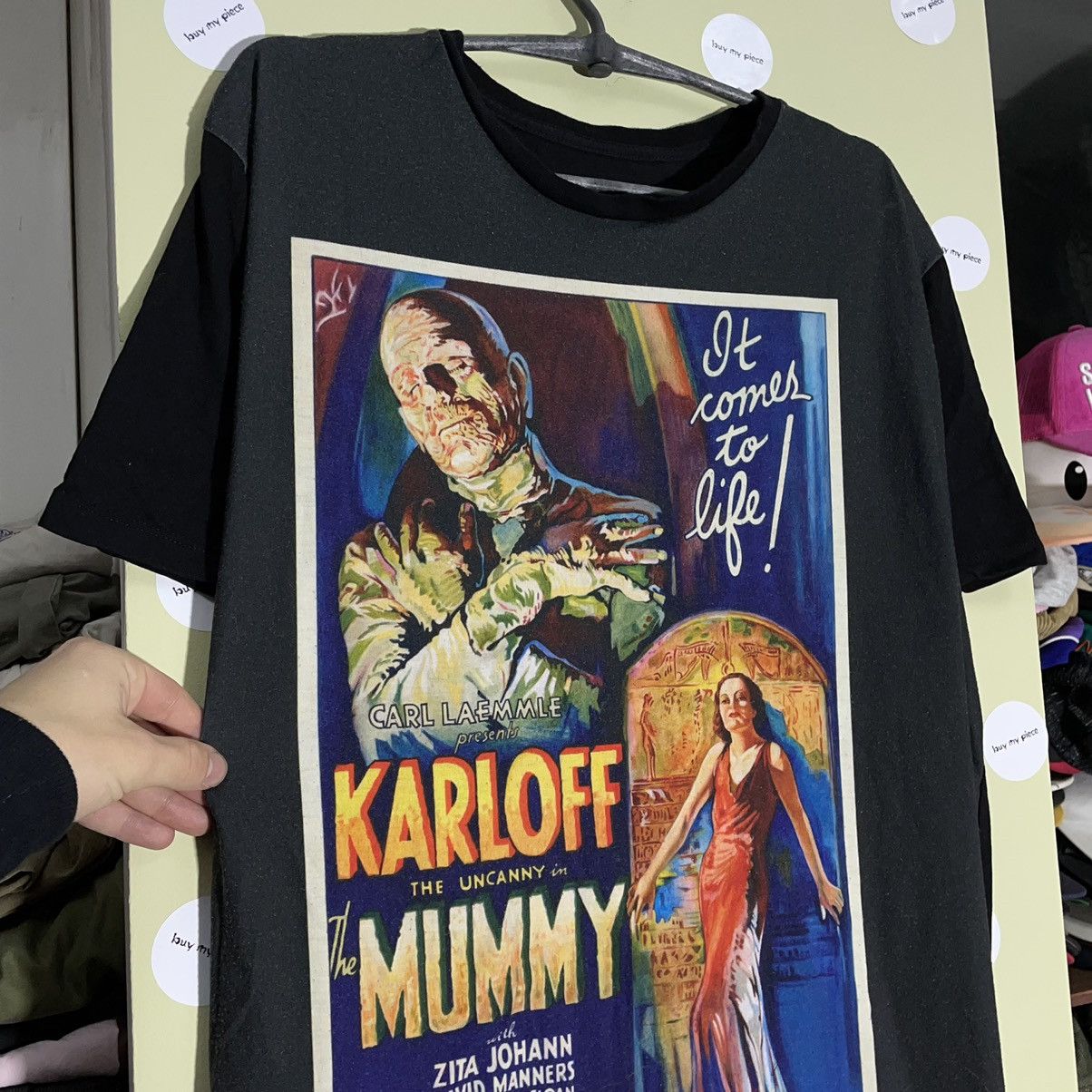 Vintage Vintage The Mummy Graphic Tee Horror Movie Poster Grunge L Size US L / EU 52-54 / 3 - 6 Thumbnail