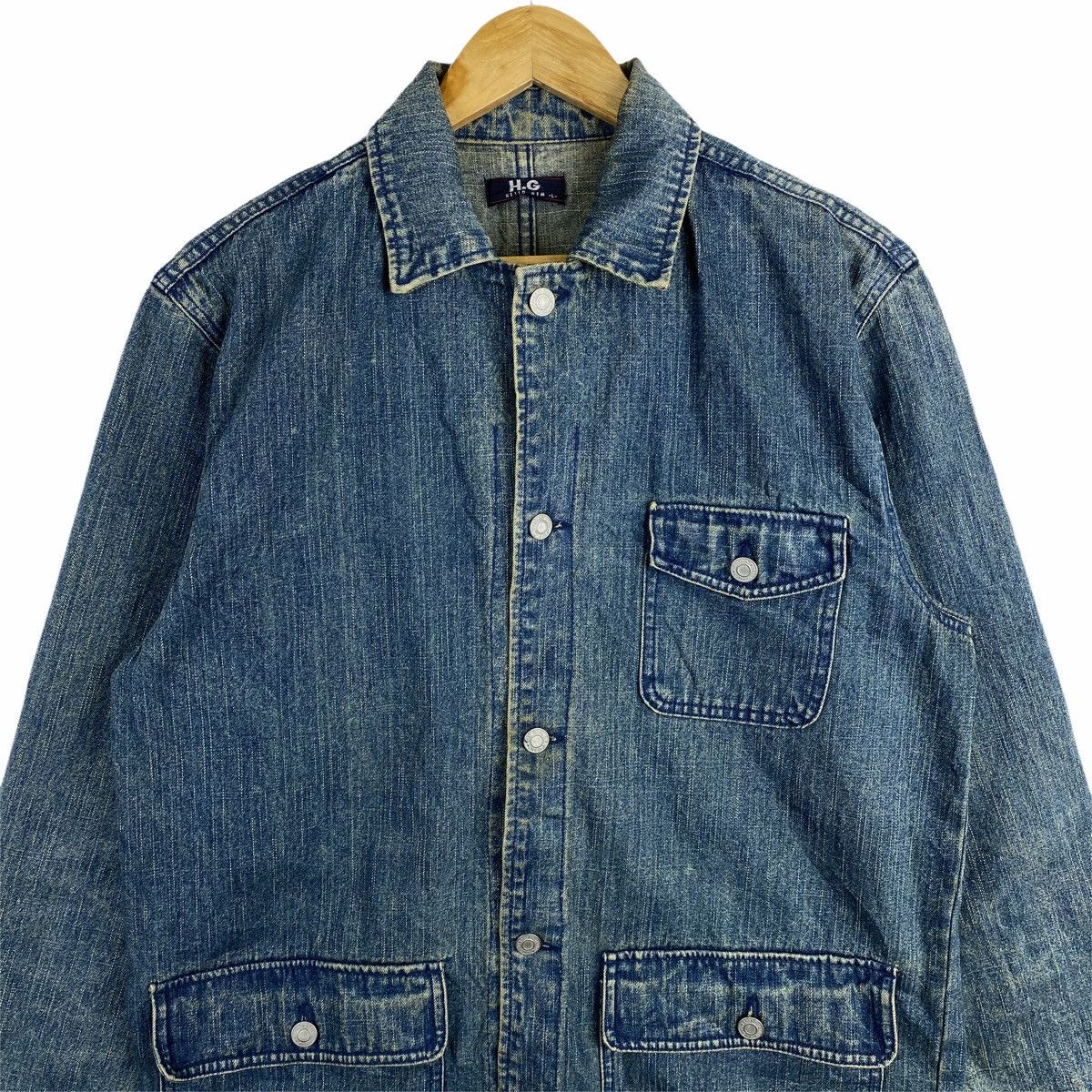 Japanese Brand × Vintage Vintage HELLO GEM Japanese Brand Worker Denim Jeans Jacket Size US L / EU 52-54 / 3 - 5 Thumbnail
