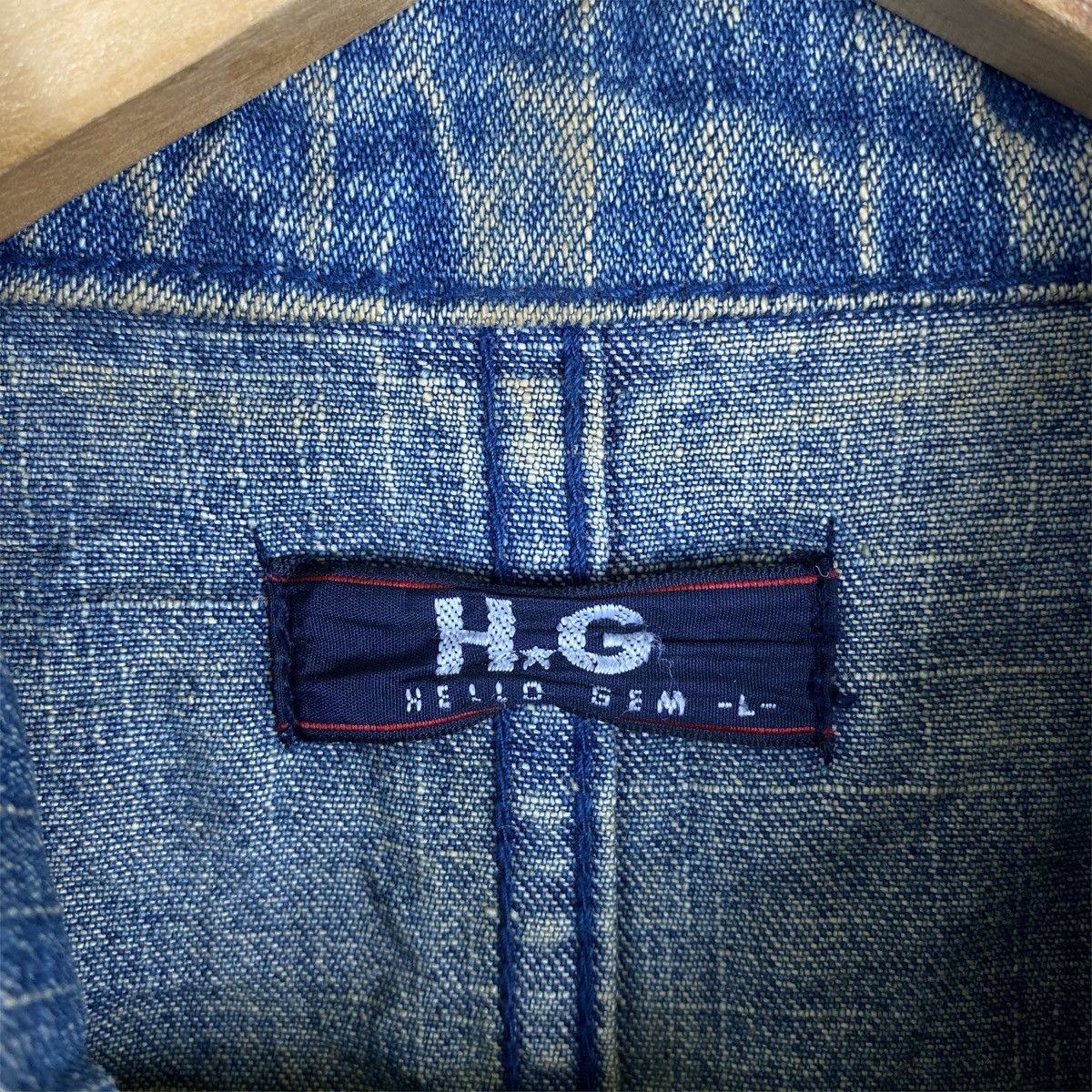 Japanese Brand × Vintage Vintage HELLO GEM Japanese Brand Worker Denim Jeans Jacket Size US L / EU 52-54 / 3 - 7 Thumbnail