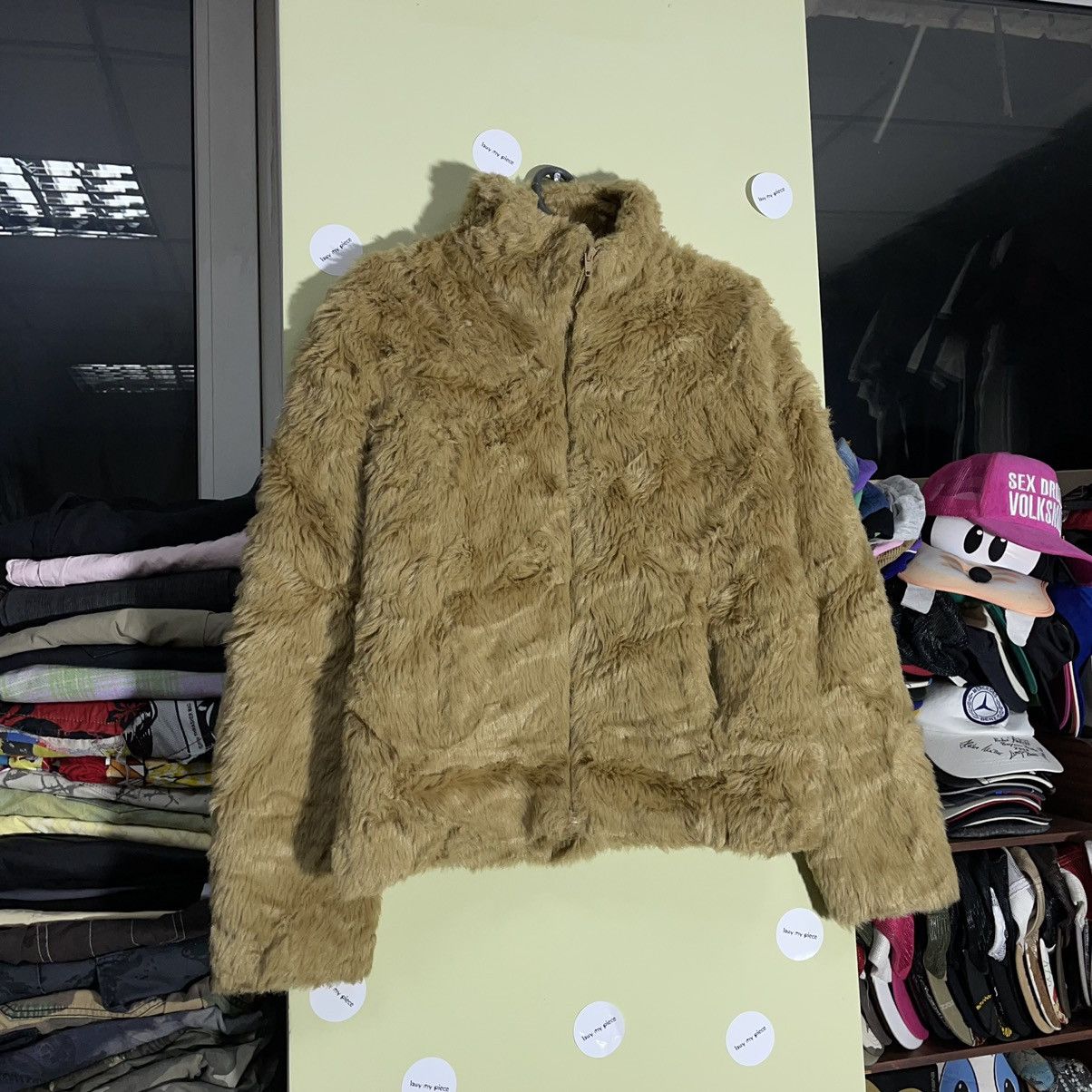 Vintage Vintage Y2K Mohair Teddy Bomber Jacket Hypebeast Tan Slim M Size M / US 6-8 / IT 42-44 - 1 Thumbnail
