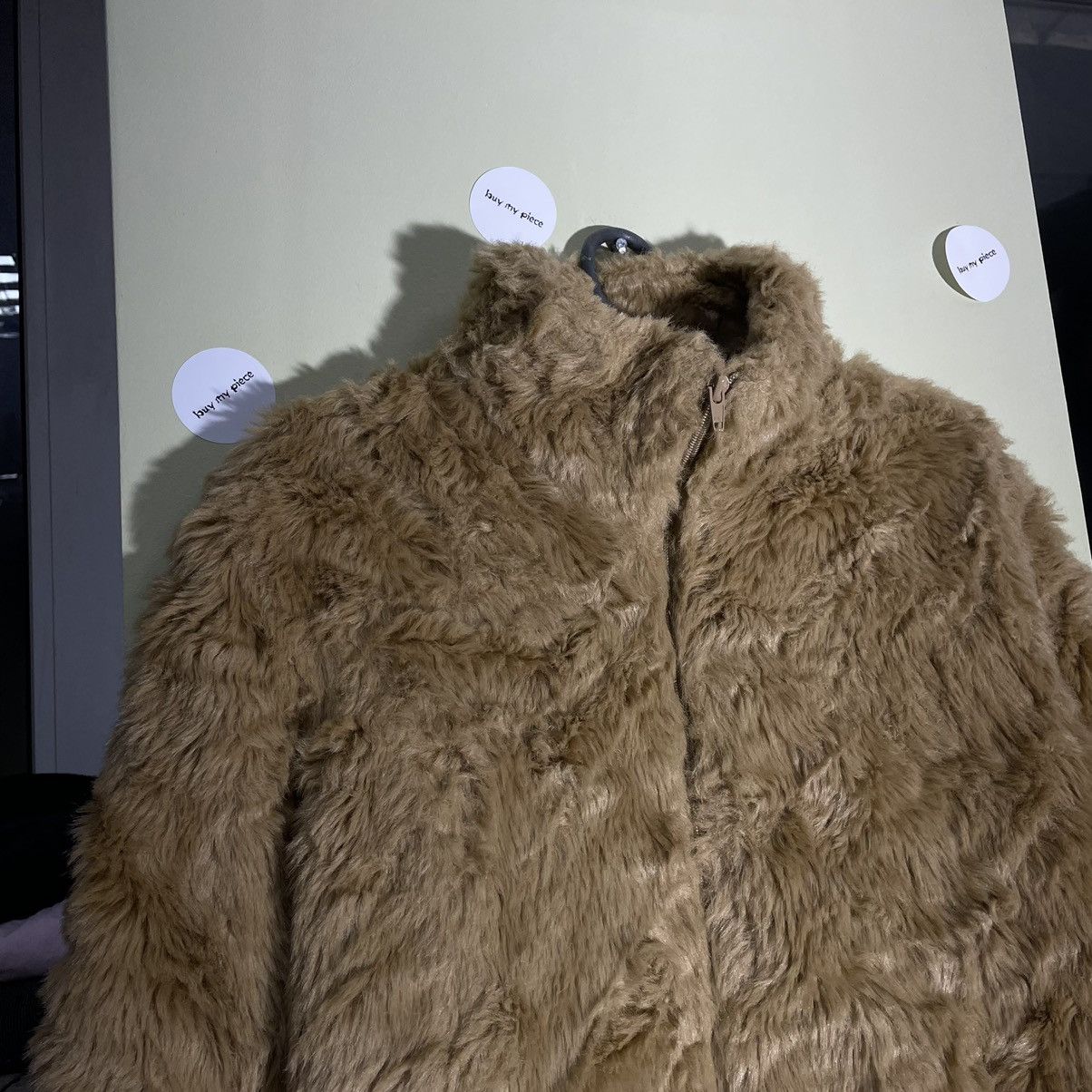 Vintage Vintage Y2K Mohair Teddy Bomber Jacket Hypebeast Tan Slim M Size M / US 6-8 / IT 42-44 - 5 Thumbnail