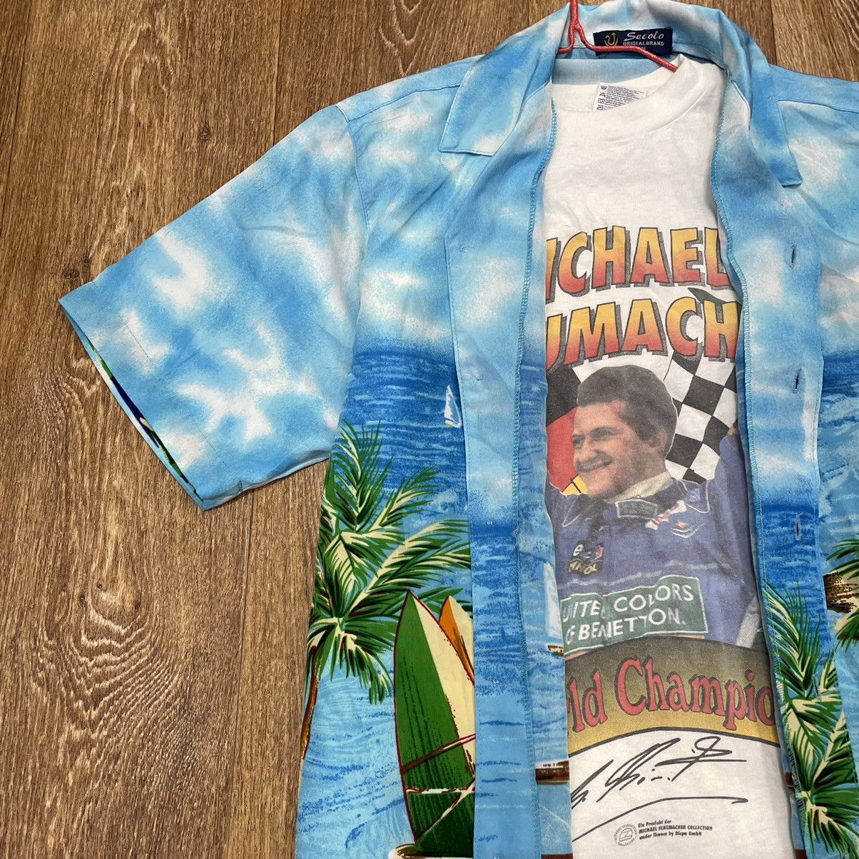 Vintage Vintage 90s Y2K Hawaiian All Over Print Graphic Tee Punk M Size US M / EU 48-50 / 2 - 4 Thumbnail
