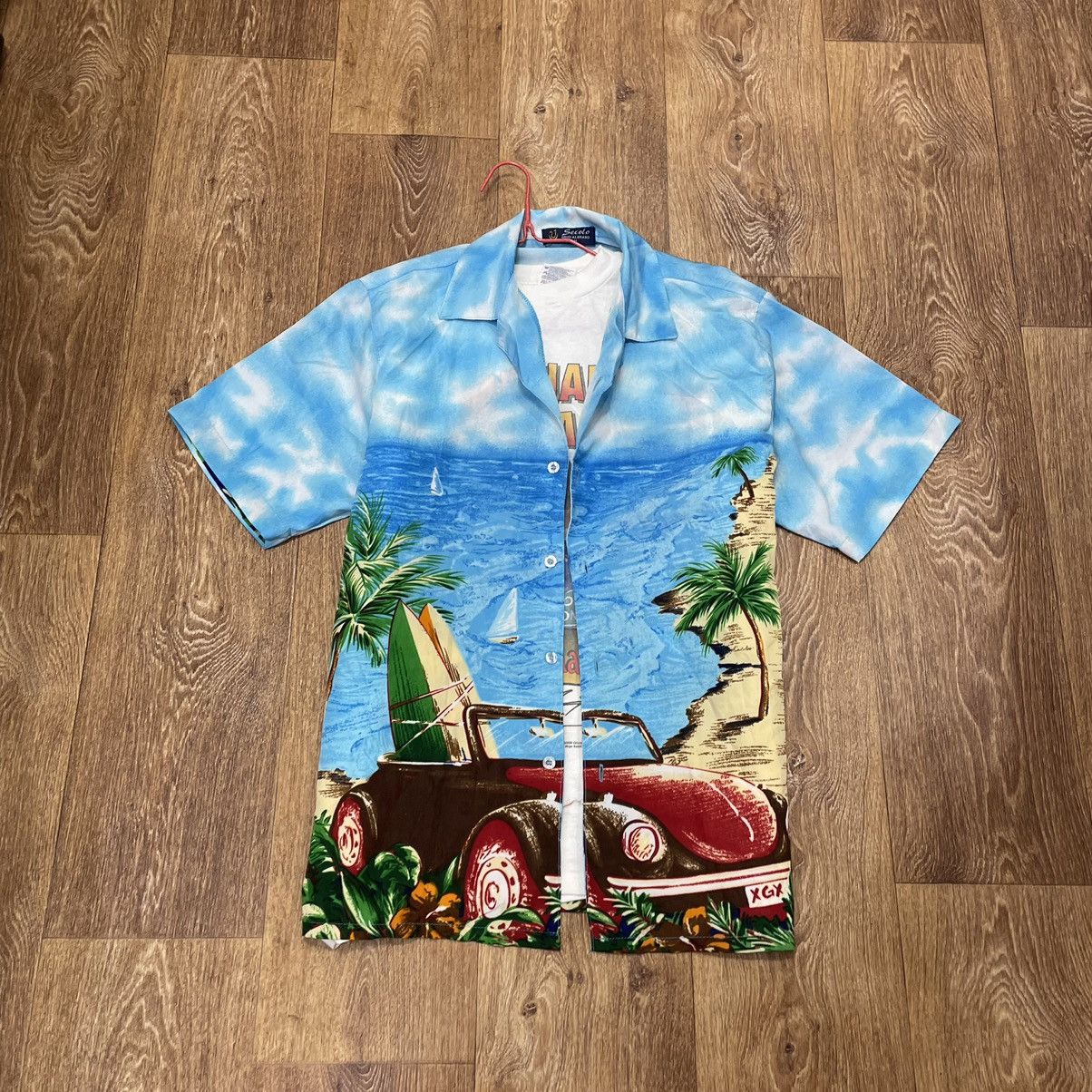 Vintage Vintage 90s Y2K Hawaiian All Over Print Graphic Tee Punk M Size US M / EU 48-50 / 2 - 5 Thumbnail