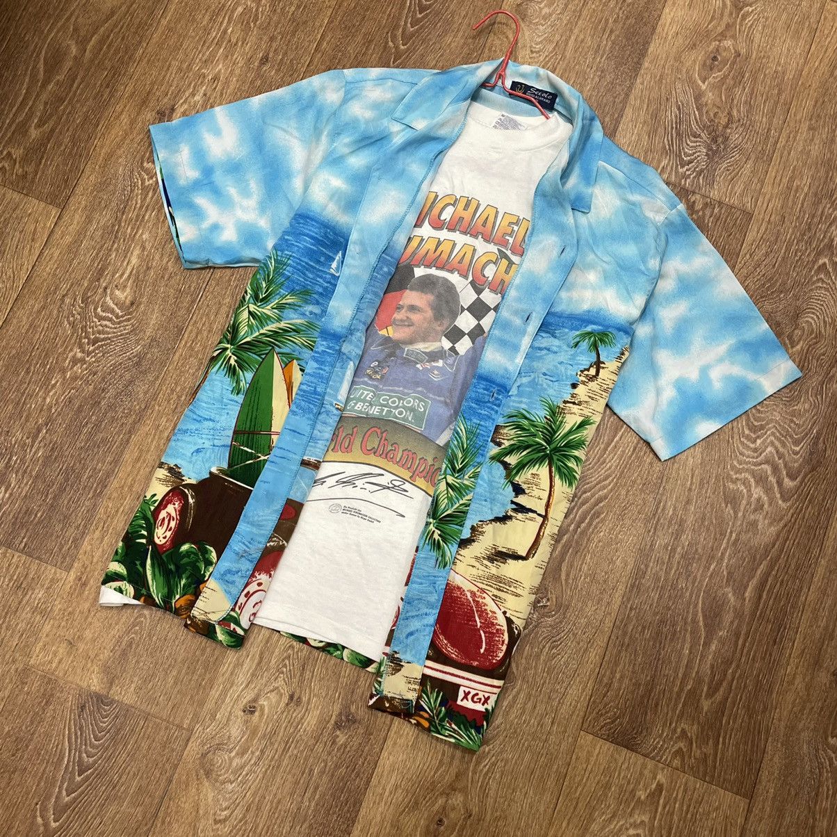Vintage Vintage 90s Y2K Hawaiian All Over Print Graphic Tee Punk M Size US M / EU 48-50 / 2 - 3 Thumbnail