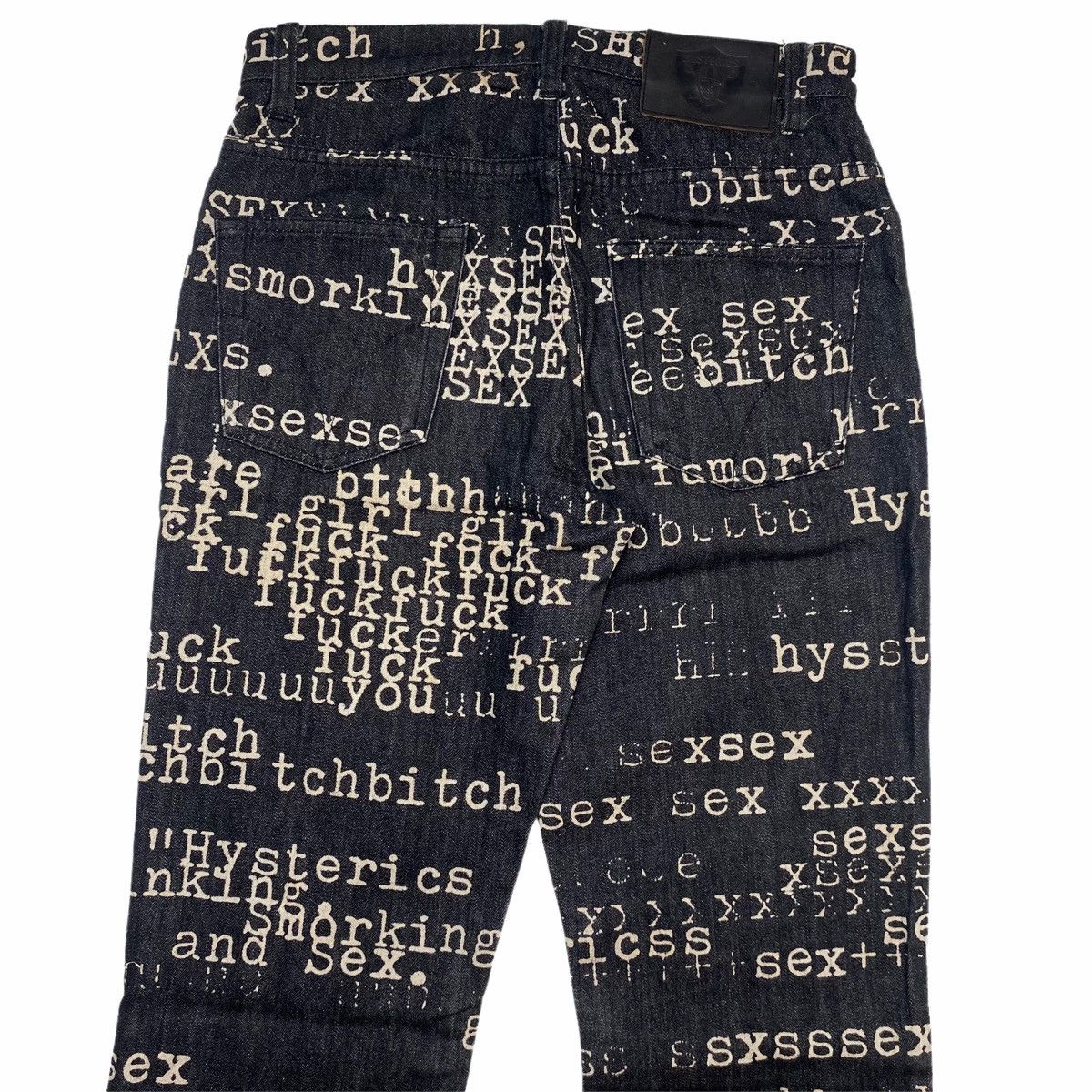 Hysteric Glamour 1990s Hysteric Glamour XXX Typewriter Denim Pants Size US 28 / EU 44 - 5 Thumbnail