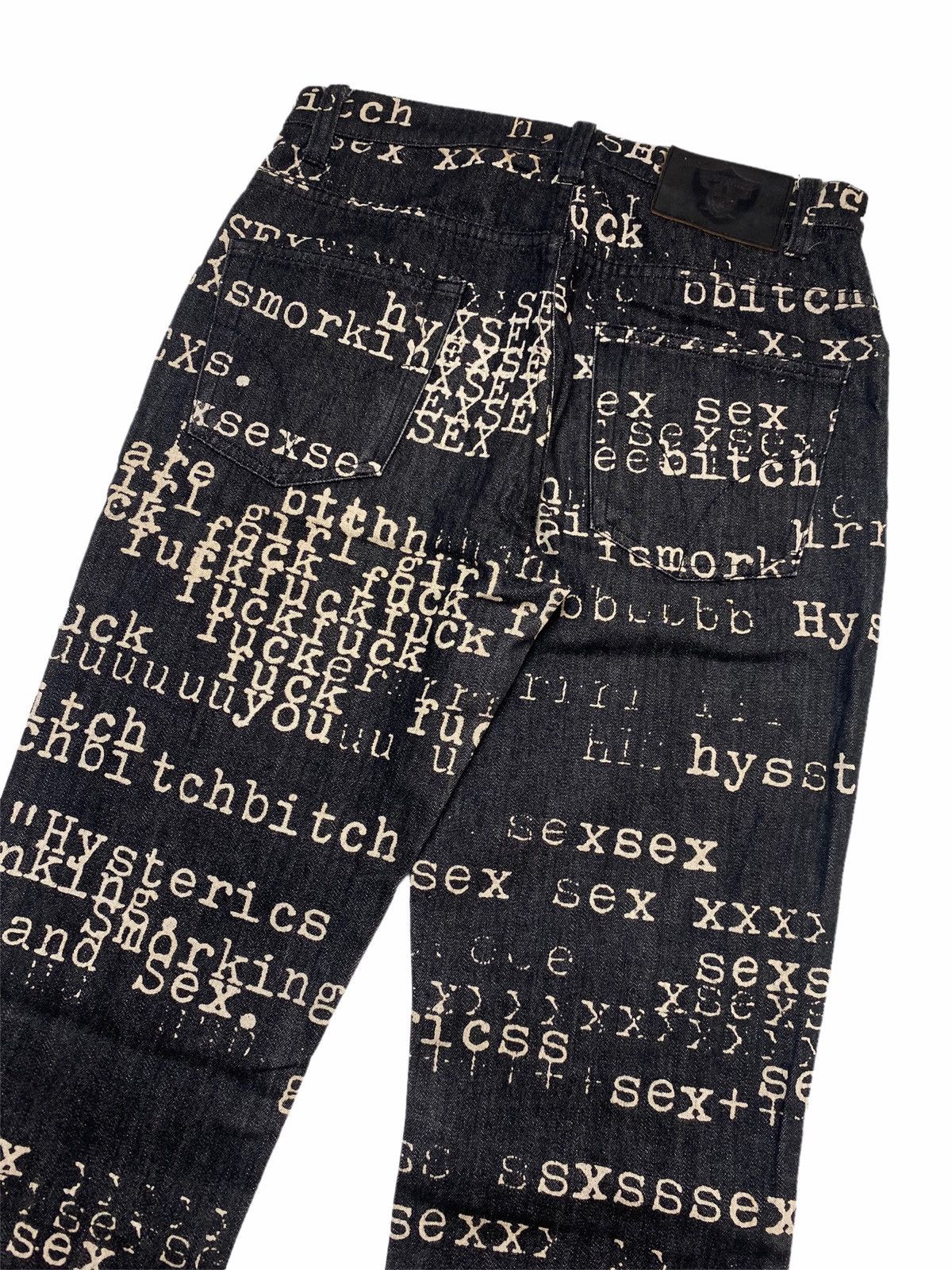 Hysteric Glamour 1990s Hysteric Glamour XXX Typewriter Denim Pants Size US 28 / EU 44 - 7 Thumbnail