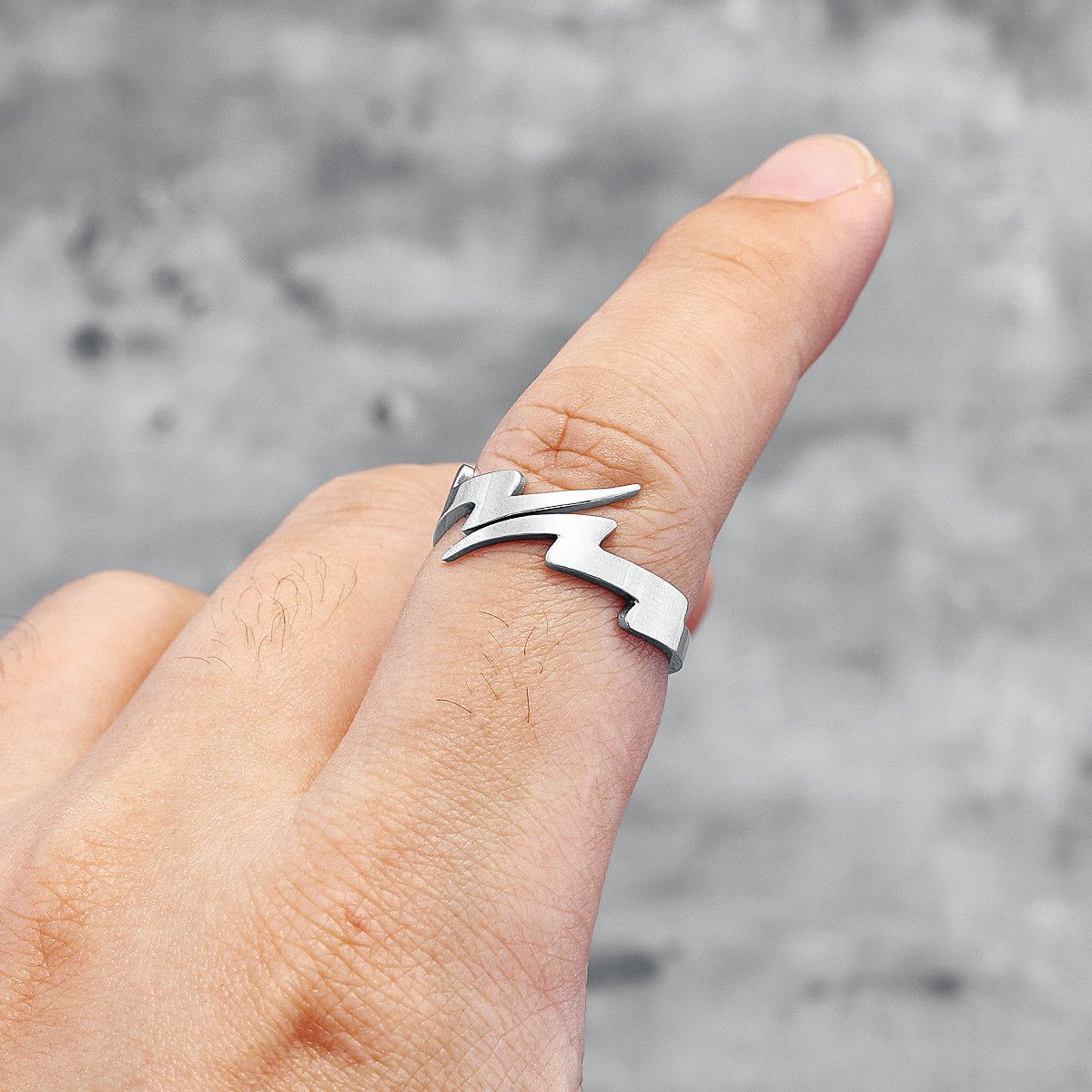 Jewelry Lightning Rock Ring Size ONE SIZE - 1 Thumbnail