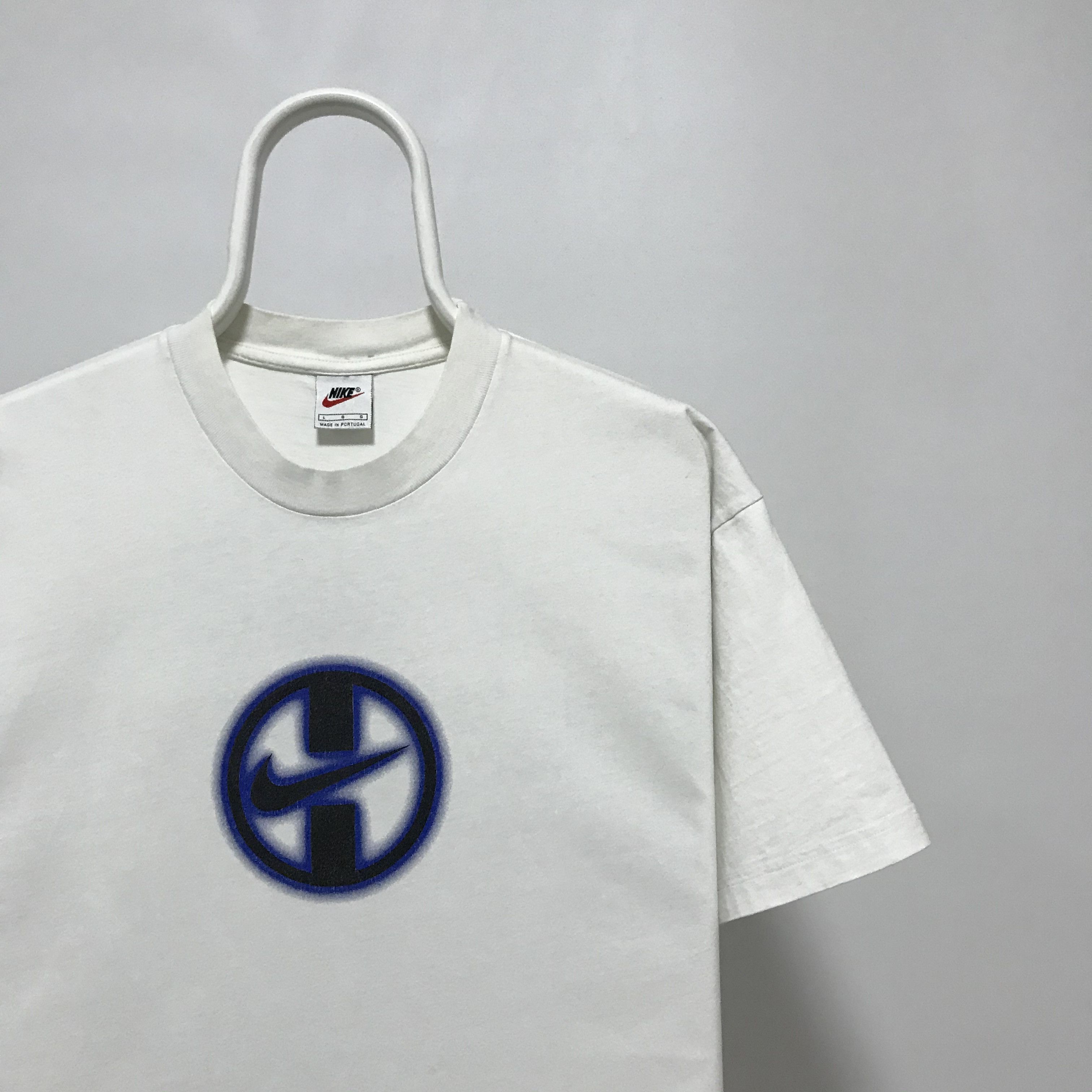 Nike NIKE Vintage T-Shirt Big Logo Tee 90s Rare Swoosh Size US L / EU 52-54 / 3 - 3 Thumbnail