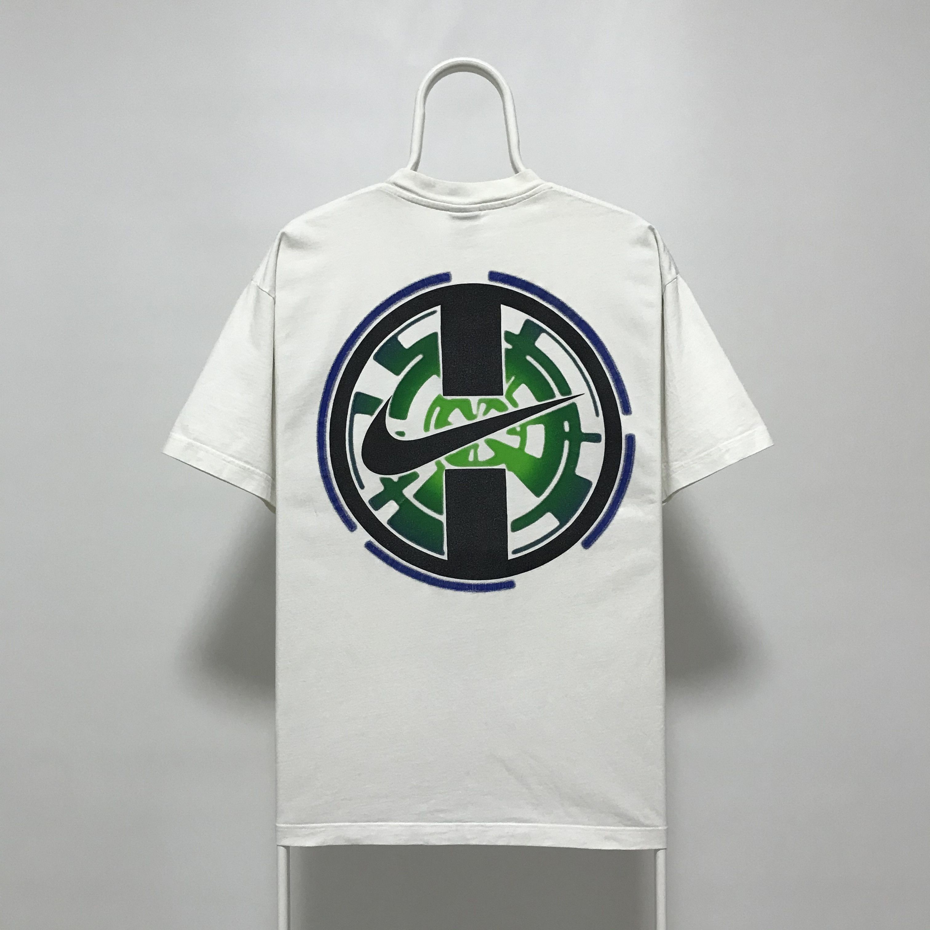 Nike NIKE Vintage T-Shirt Big Logo Tee 90s Rare Swoosh Size US L / EU 52-54 / 3 - 1 Thumbnail