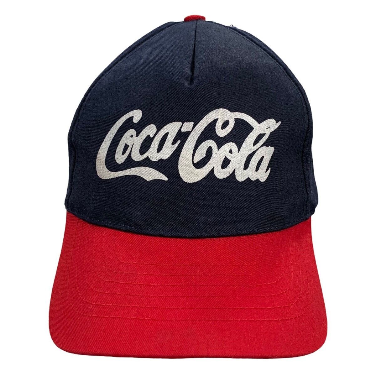 Vintage Vintage San Sun Coca Cola Coke Blue & Red Snapback Hat Size ONE SIZE - 1 Thumbnail