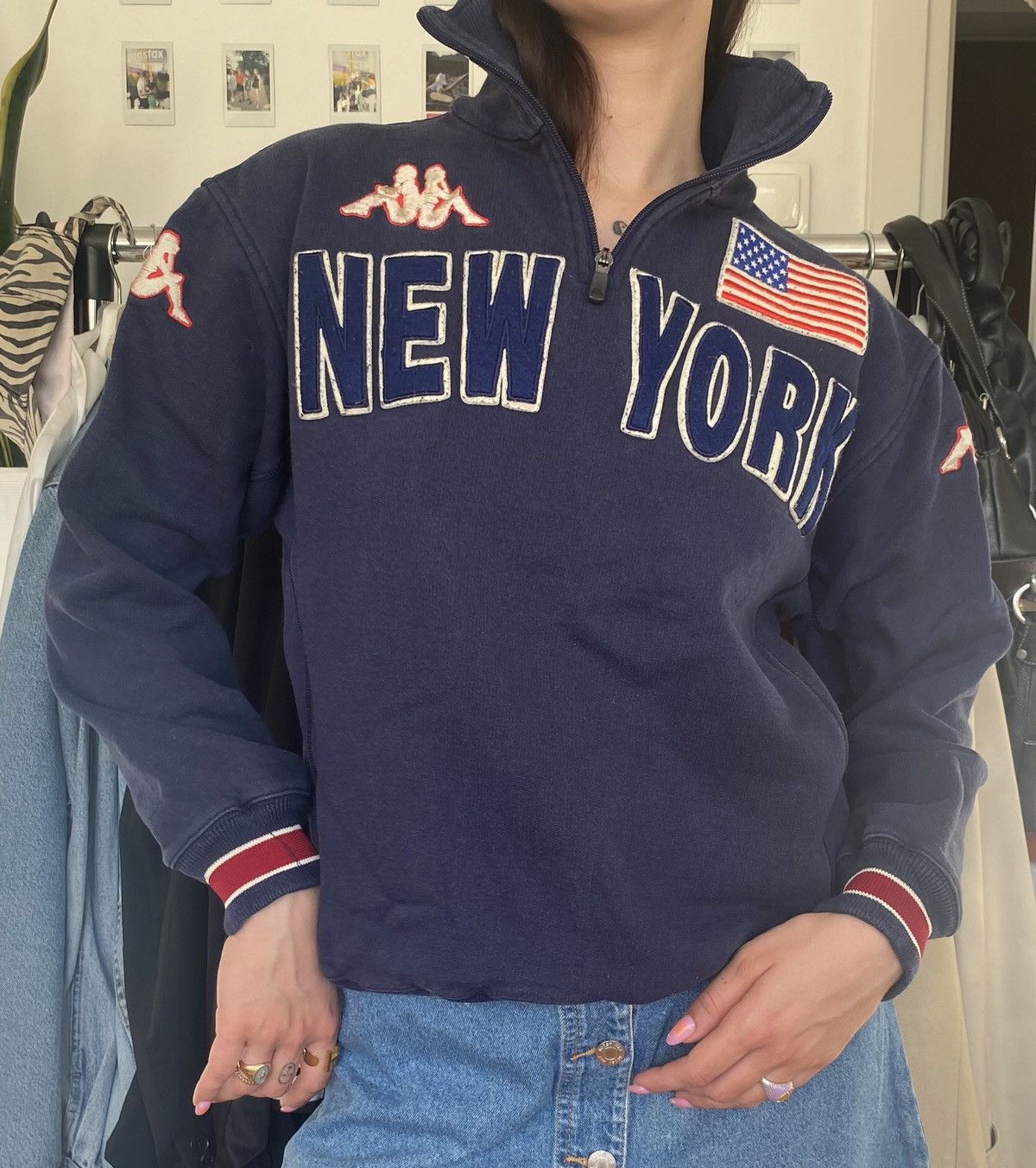 Kappa Vintage Kappa halfzip New York USA boxy fit Size S / US 4 / IT 40 - 2 Thumbnail