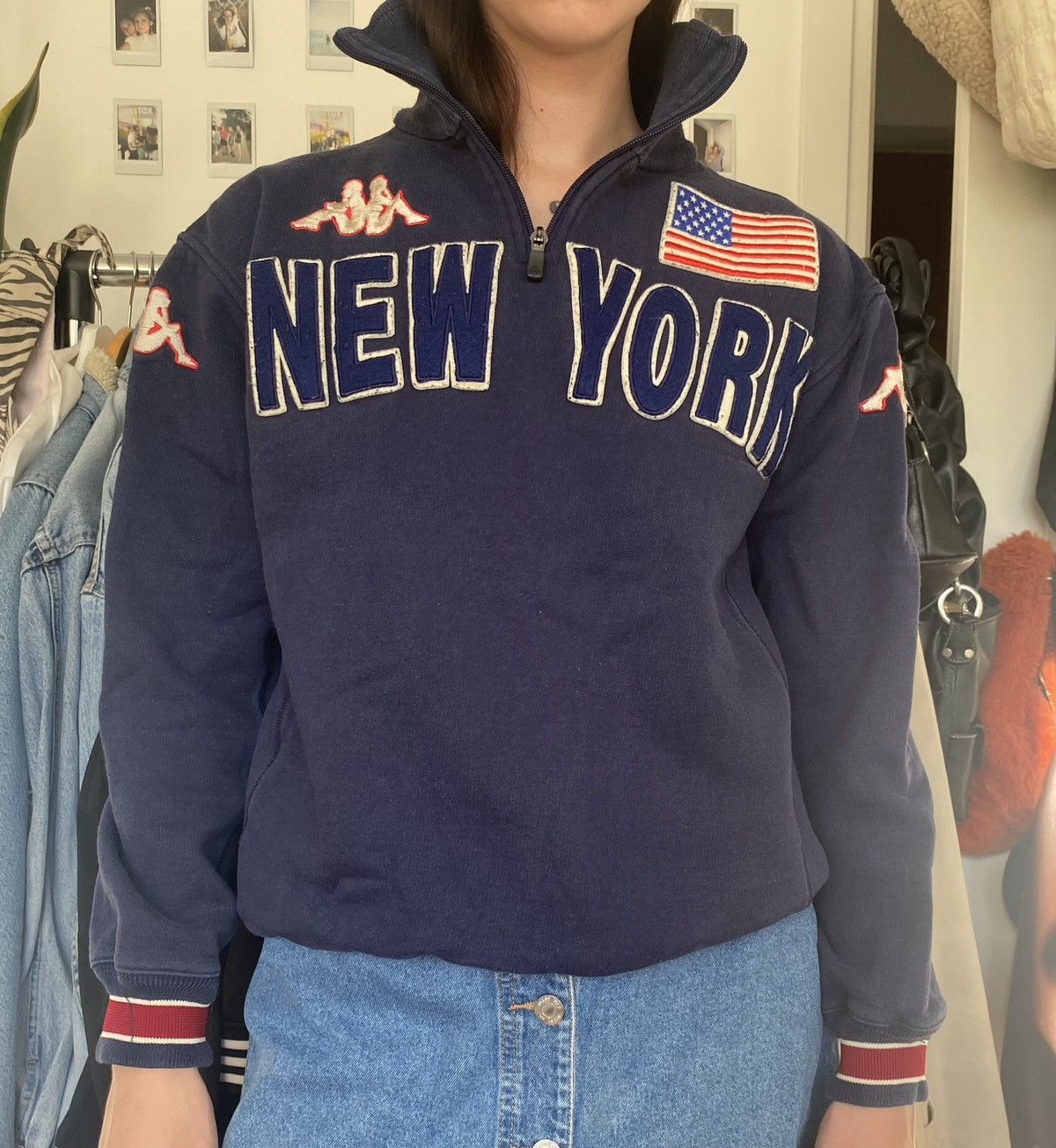 Kappa Vintage Kappa halfzip New York USA boxy fit Size S / US 4 / IT 40 - 1 Thumbnail