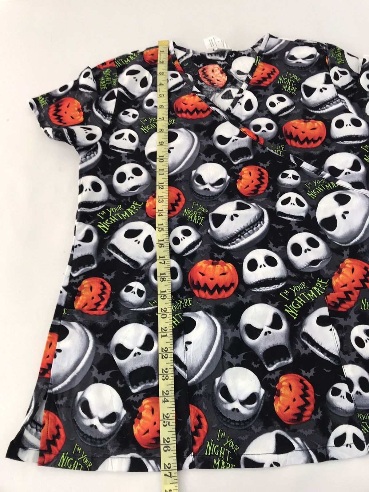 Disney Tim Burton The Nightmare Before Christmas Scrub Shirt Size M / US 6-8 / IT 42-44 - 8 Thumbnail