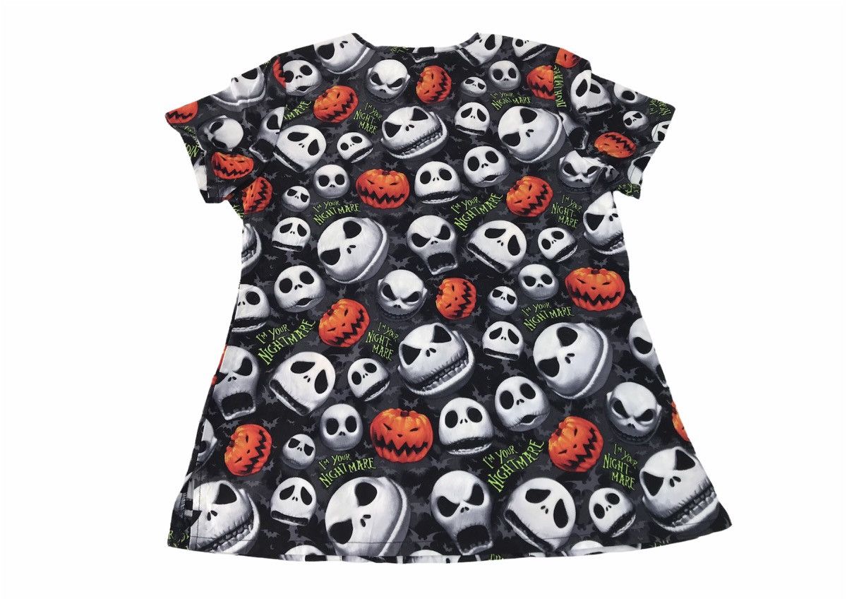 Disney Tim Burton The Nightmare Before Christmas Scrub Shirt Size M / US 6-8 / IT 42-44 - 2 Thumbnail