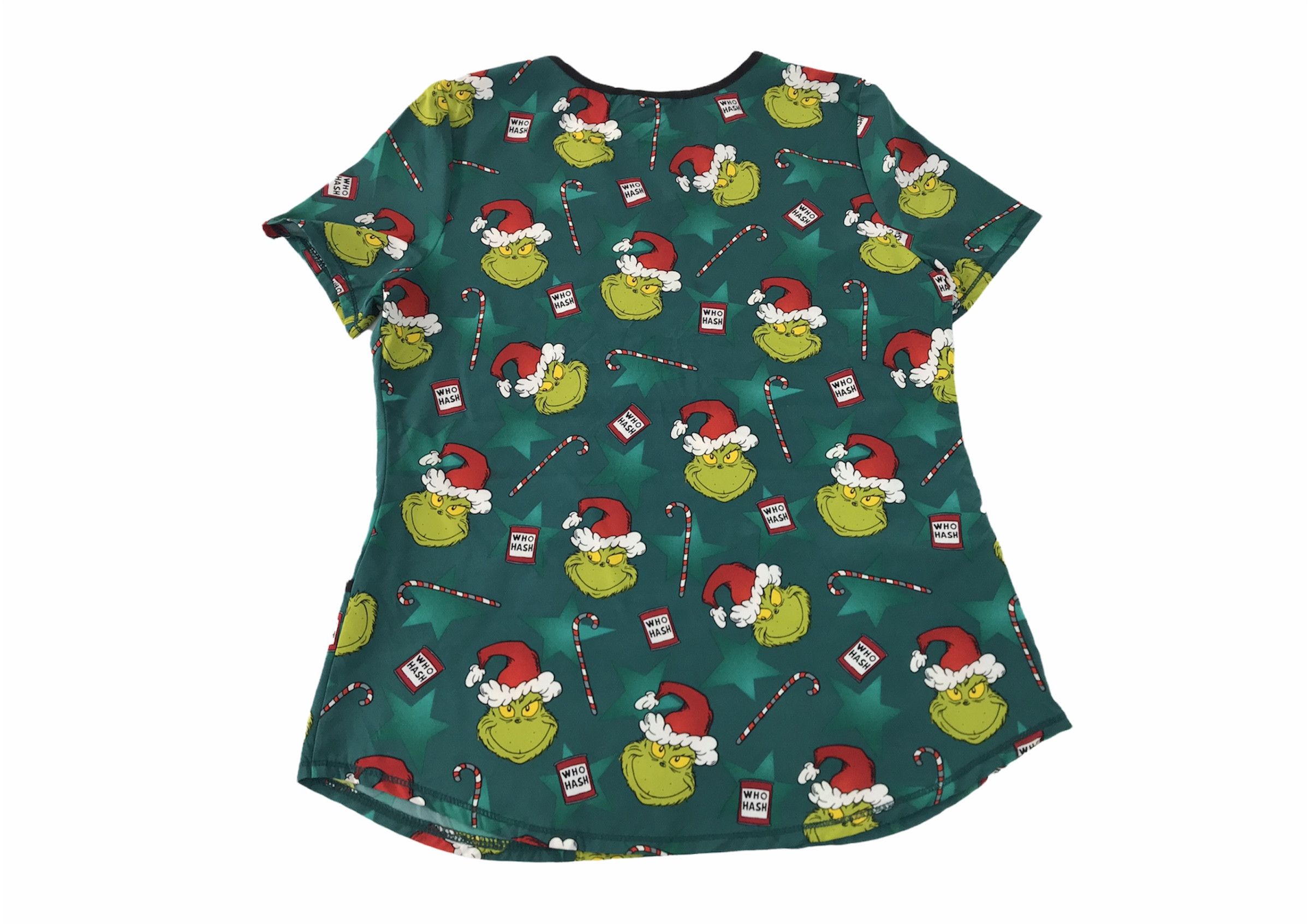 DC Comics Dr. Seuss Who Wash Cartoon Comedy Scrub Shirt V Neck Size US M / EU 48-50 / 2 - 2 Thumbnail