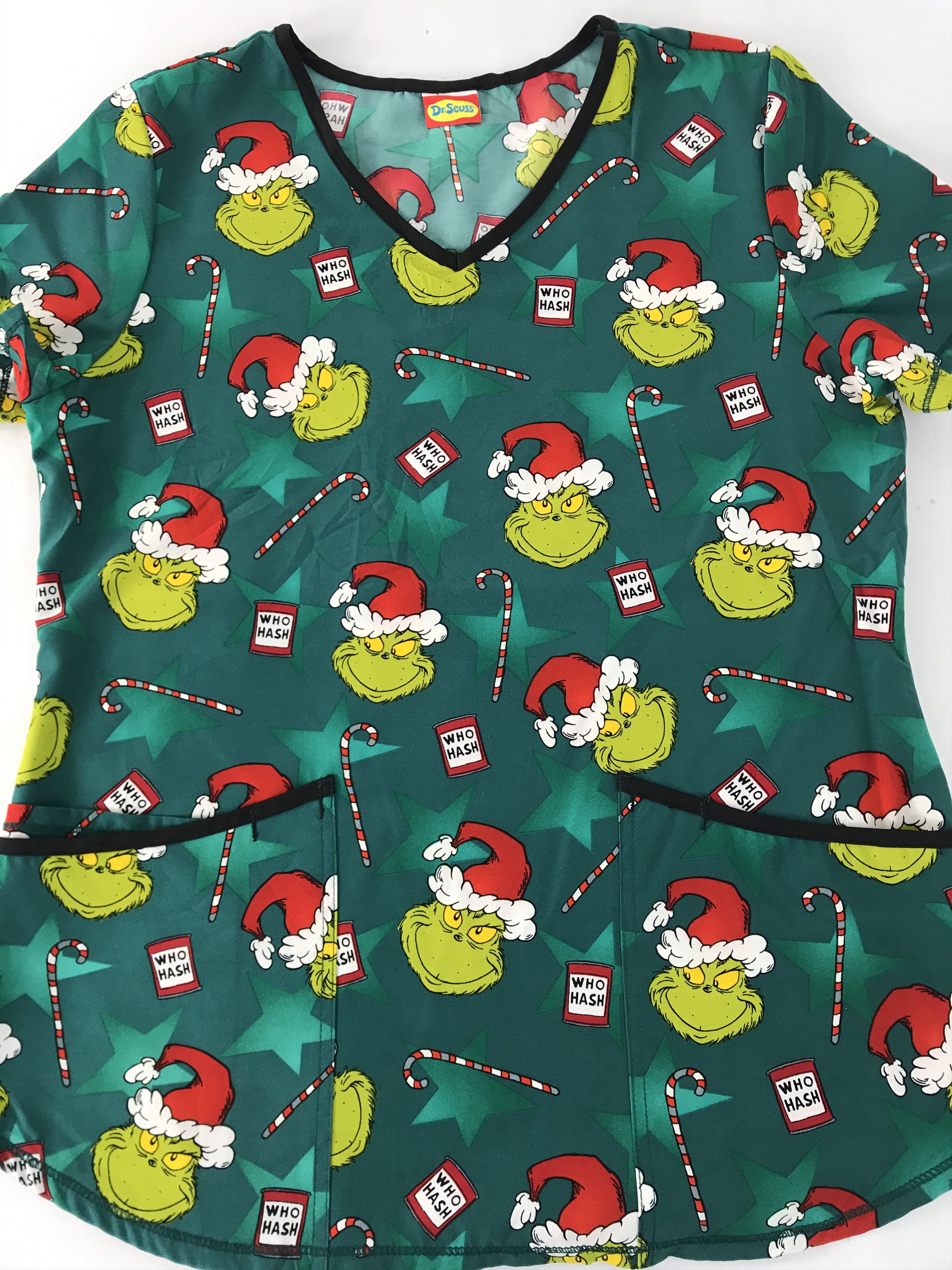DC Comics Dr. Seuss Who Wash Cartoon Comedy Scrub Shirt V Neck Size US M / EU 48-50 / 2 - 3 Thumbnail
