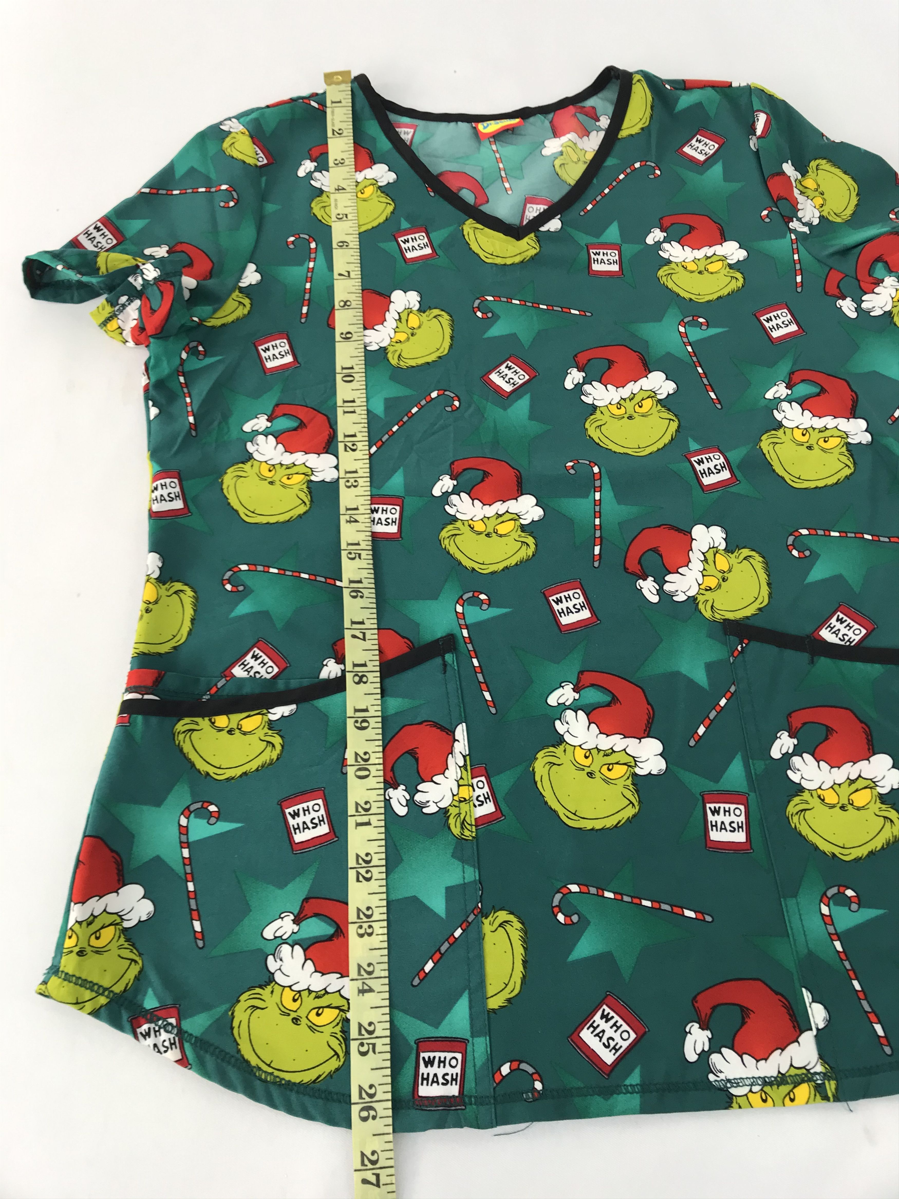 DC Comics Dr. Seuss Who Wash Cartoon Comedy Scrub Shirt V Neck Size US M / EU 48-50 / 2 - 7 Thumbnail