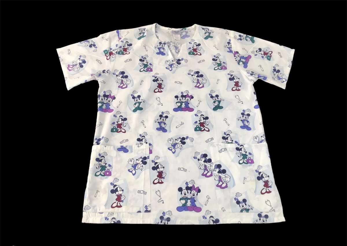 Disney Disney Mickey Minnie Mouse Barco Uniform Scrub Shirt Size S / US 4 / IT 40 - 1 Thumbnail