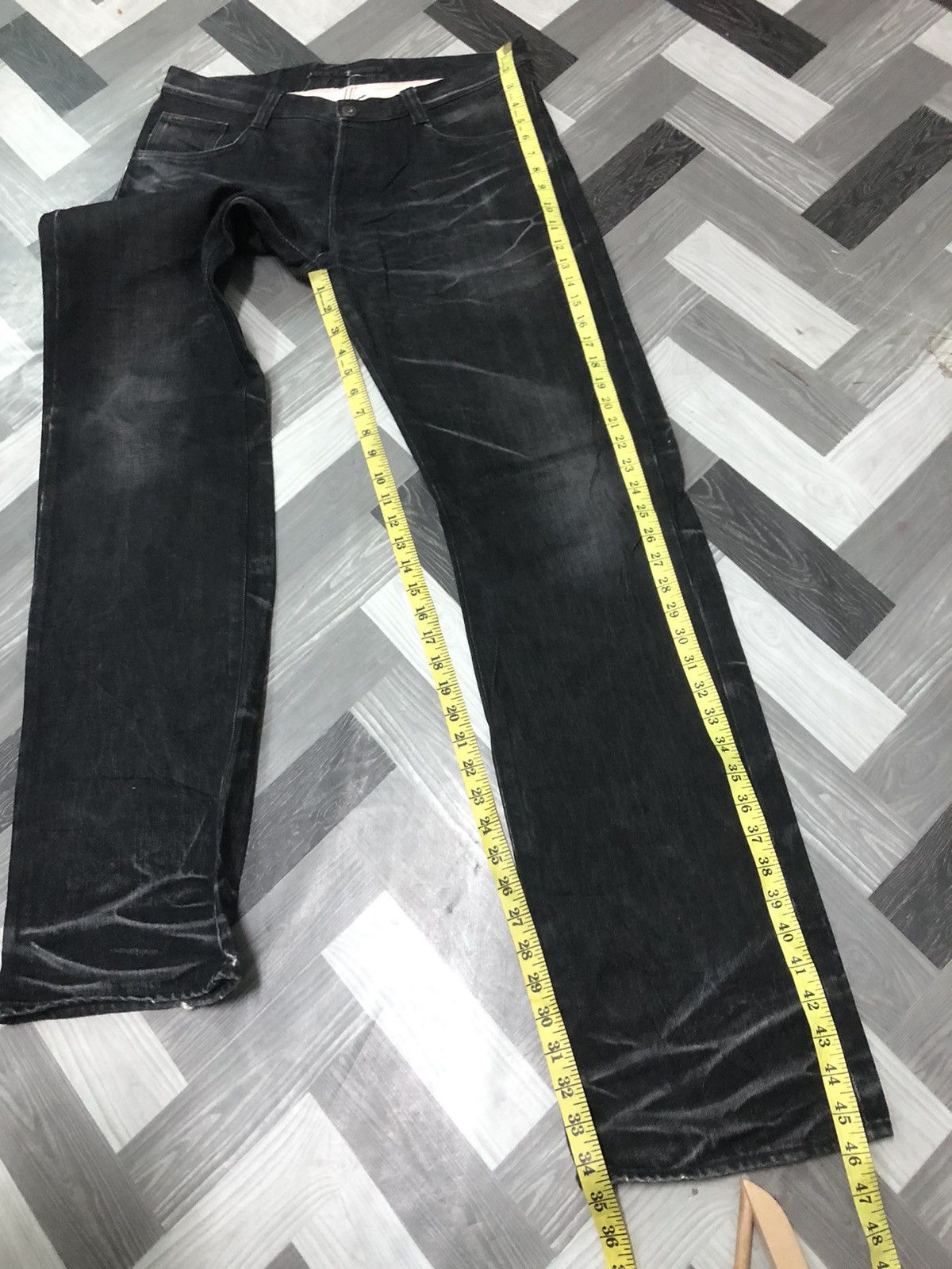 Japanese Brand × NO ID NO ID SELVEDGE DENIM NICE WHISKER HONEYCOMB DISTRESSED Size US 34 / EU 50 - 14 Thumbnail