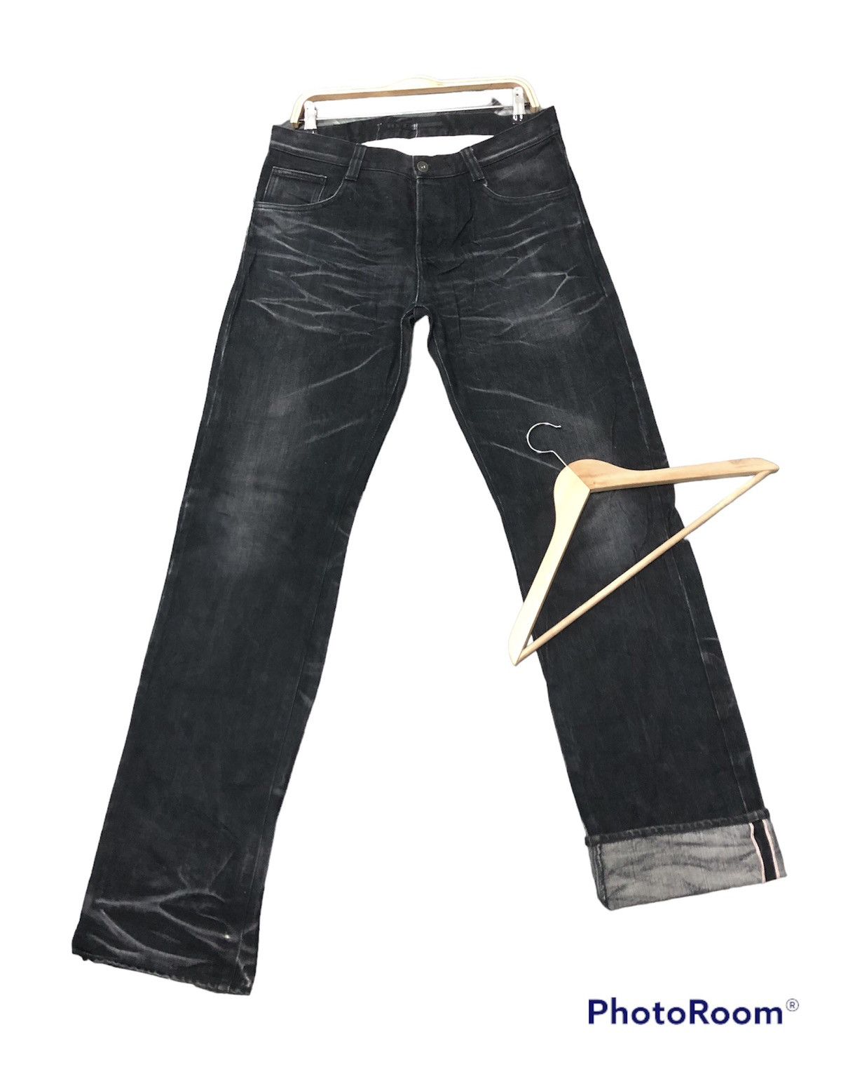 Japanese Brand × NO ID NO ID SELVEDGE DENIM NICE WHISKER HONEYCOMB DISTRESSED Size US 34 / EU 50 - 2 Thumbnail