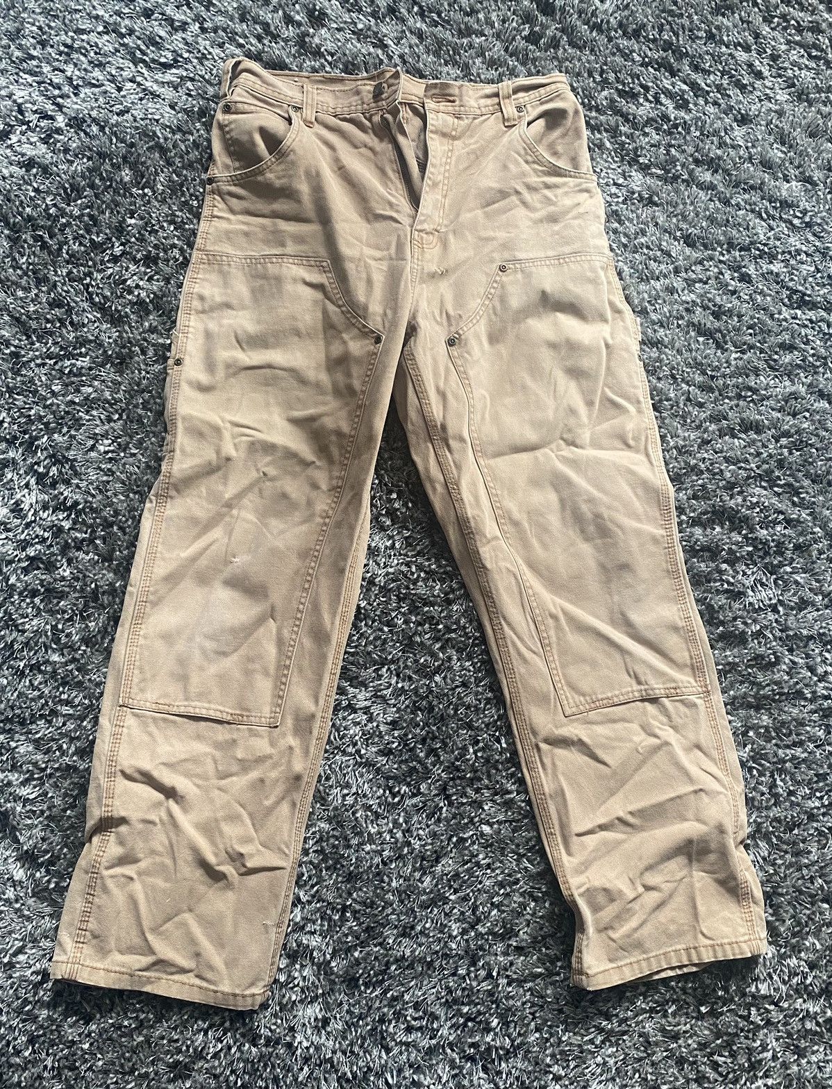 イッコウFIVE BROTHER Double Knee w38 L34 FiveBrother Men's Stone Washed Double Front Logger Dungaree