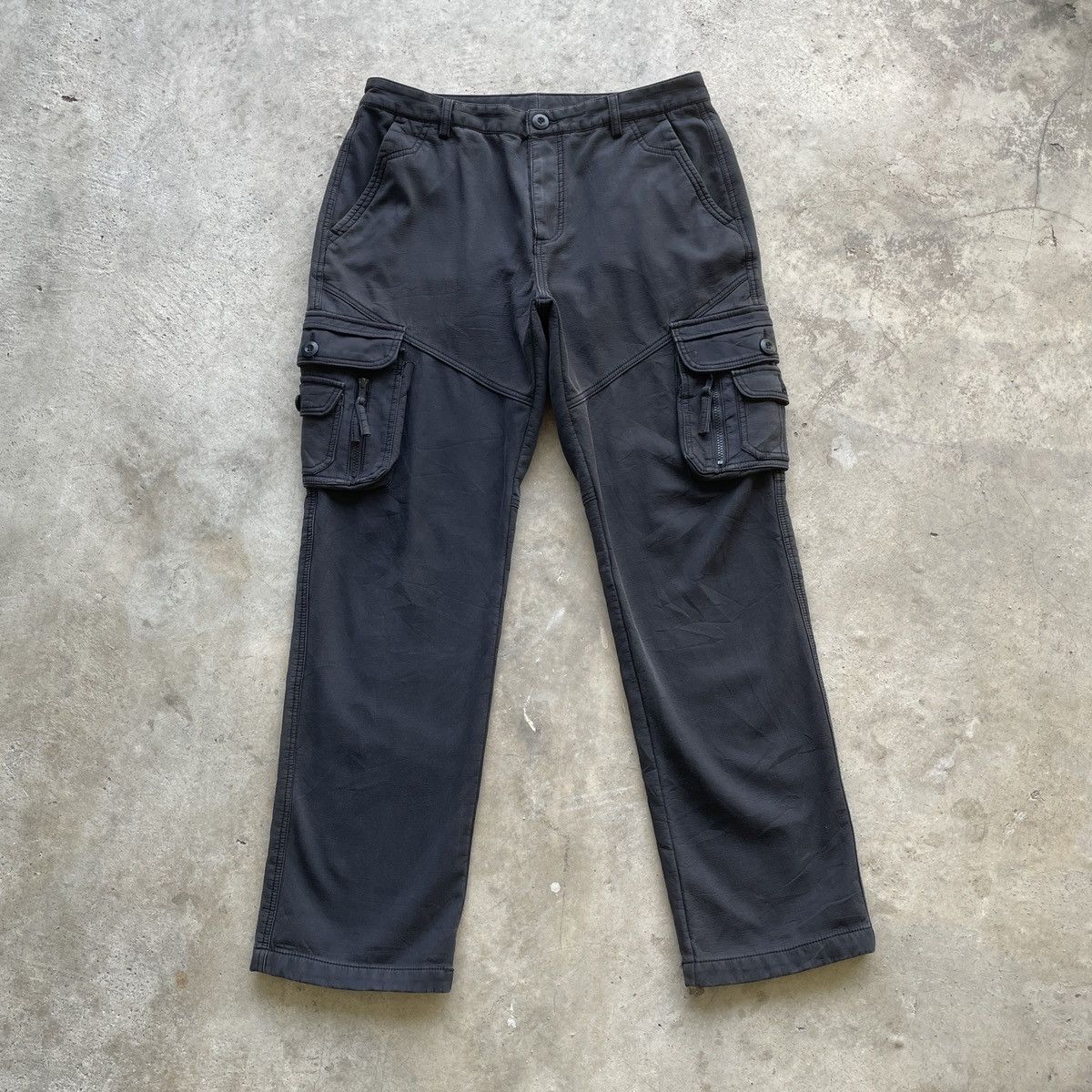 W33💥 Vintage MONKEY SPORT Black Tactical Cargo Pants