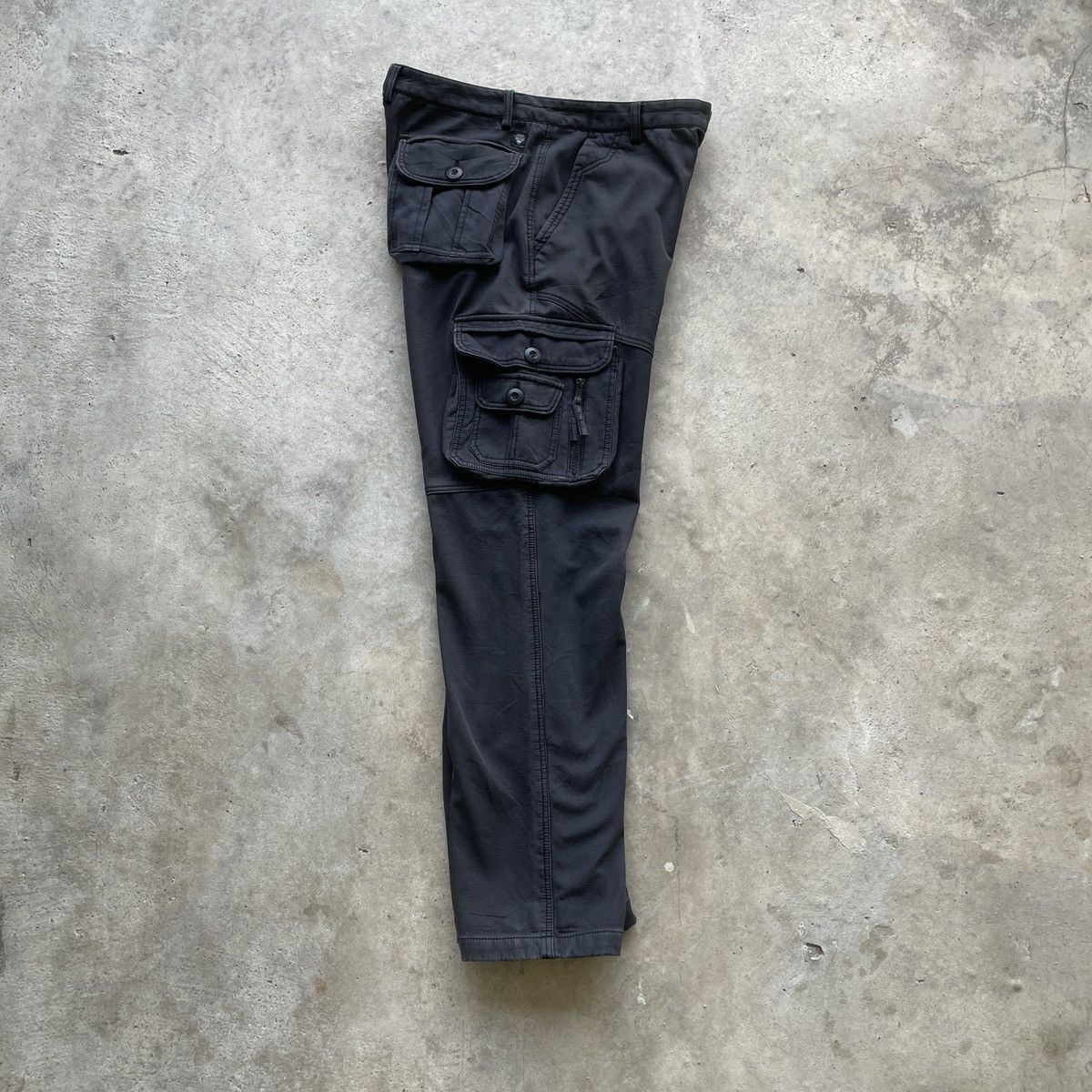 Japanese Brand W33💥 Vintage MONKEY SPORT Black Tactical Cargo Pants Size US 33 - 2 Thumbnail