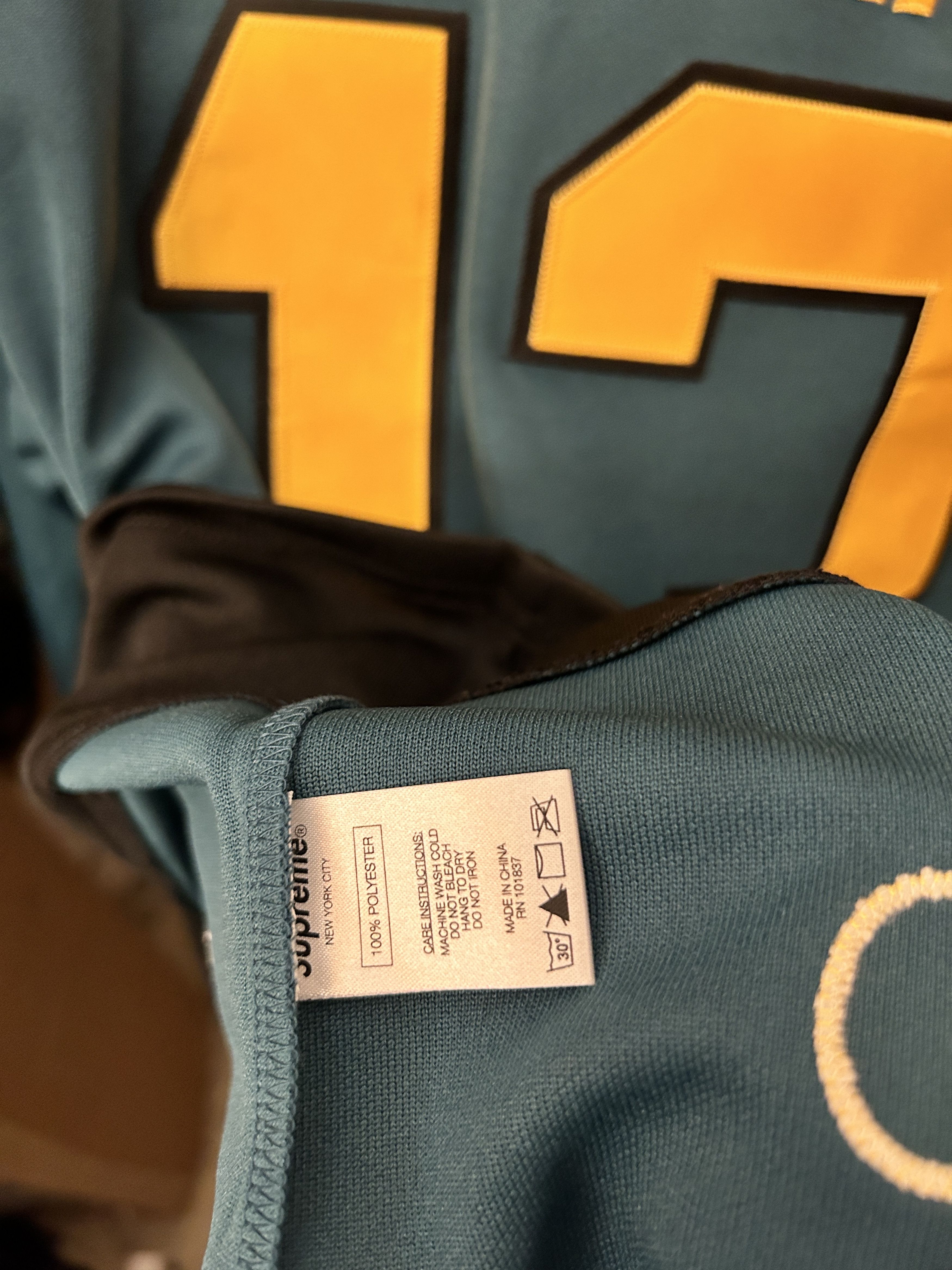 Supreme Supreme Fleur De Lis Hockey Jersey Teal FW13 Size US L / EU 52-54 / 3 - 5 Thumbnail
