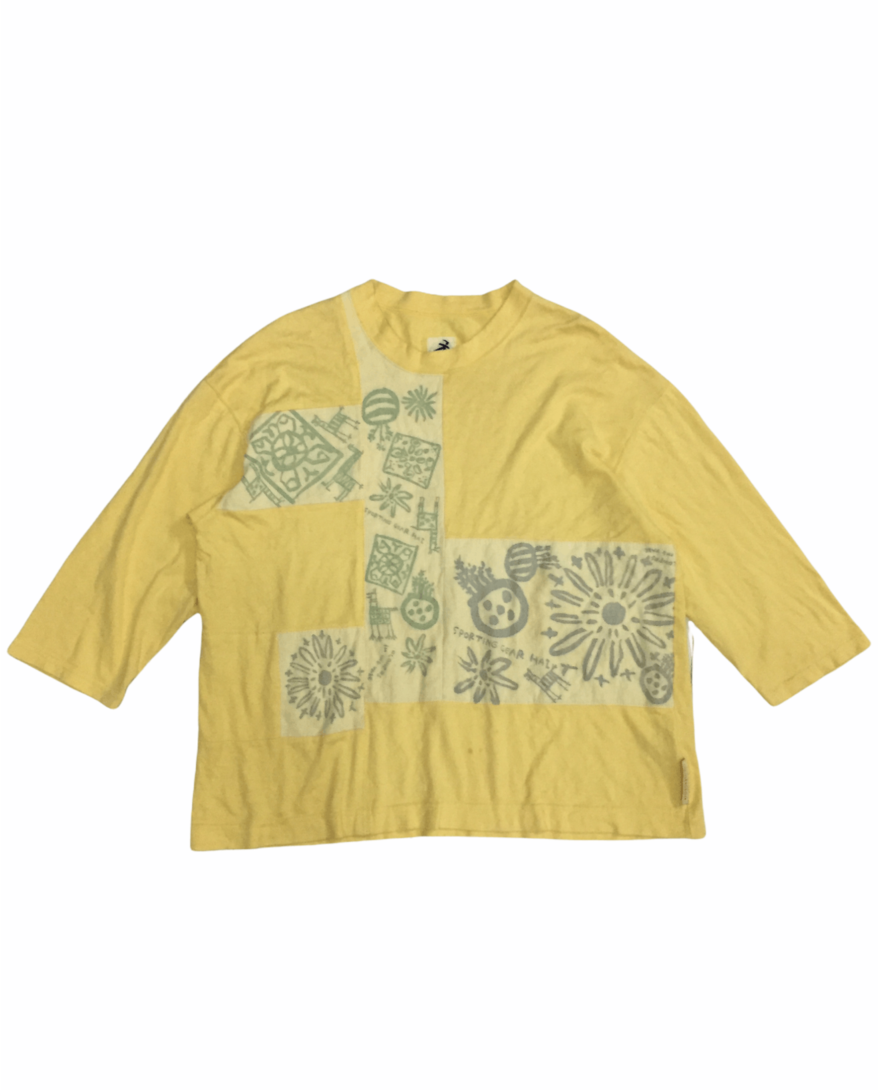 Hai Sporting Gear × Issey Miyake 90's Trojan Horse patchwork 3 quarter shirt Size M / US 6-8 / IT 42-44 - 1 Thumbnail