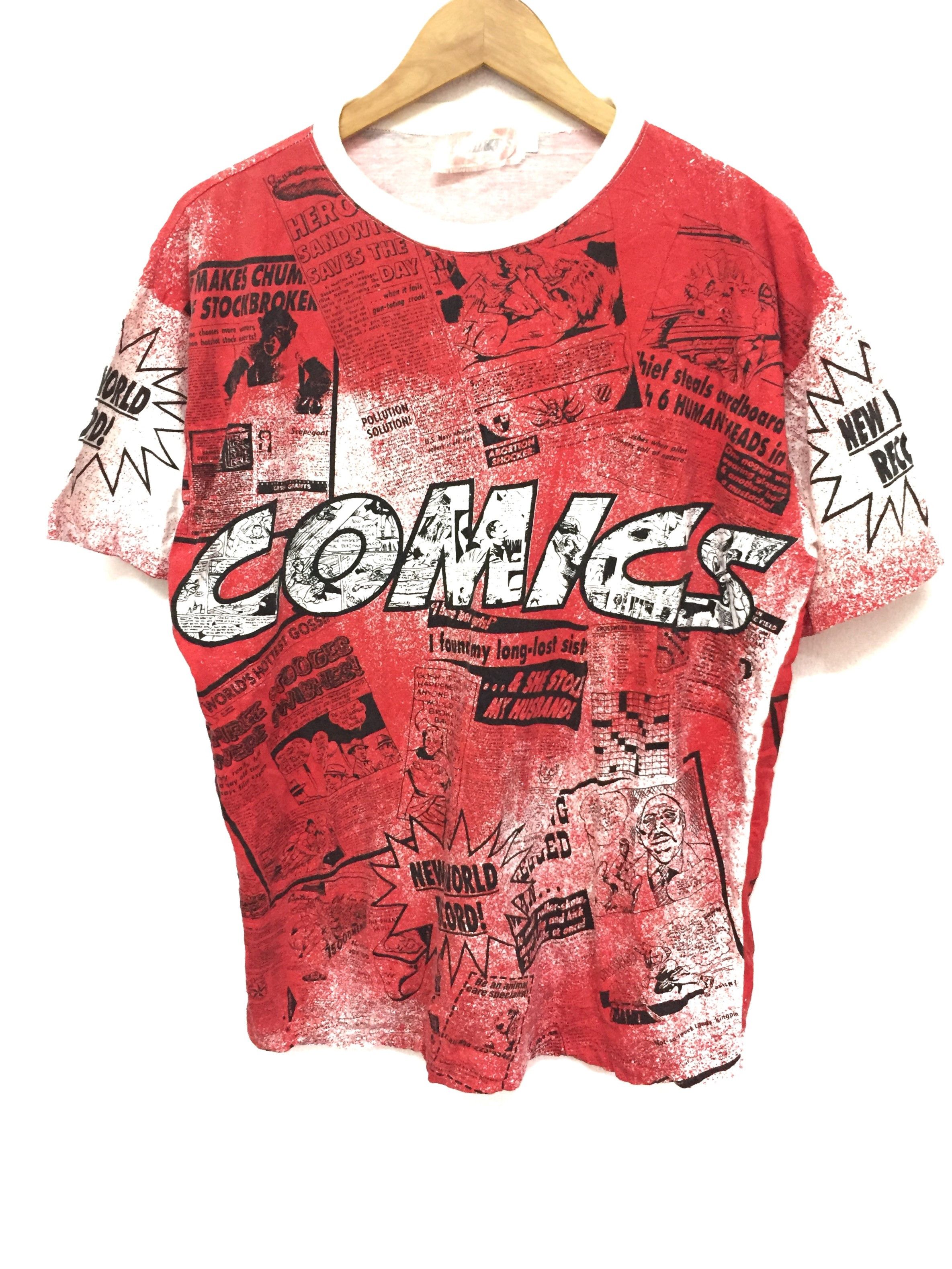 Marvel Comics 1990s Falcon Newspaper all over print Promo tee akira Size US L / EU 52-54 / 3 - 1 Thumbnail