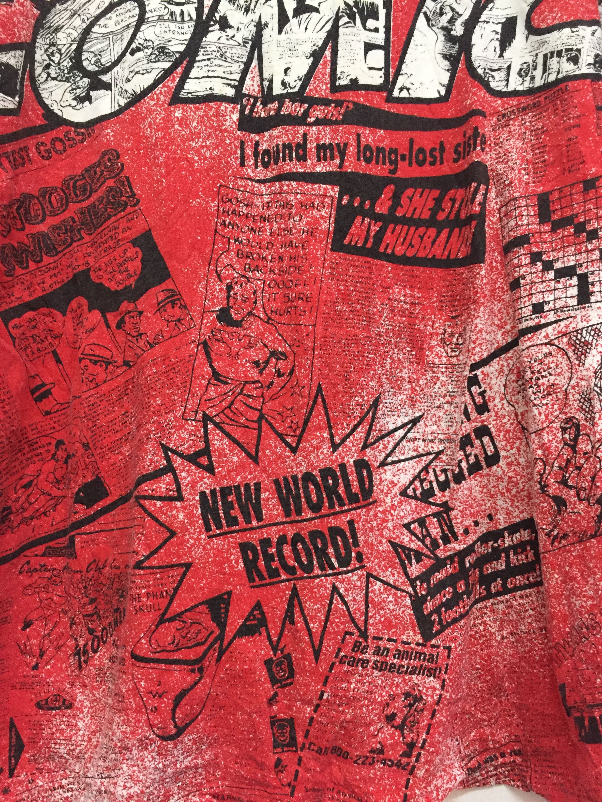 Marvel Comics 1990s Falcon Newspaper all over print Promo tee akira Size US L / EU 52-54 / 3 - 9 Thumbnail