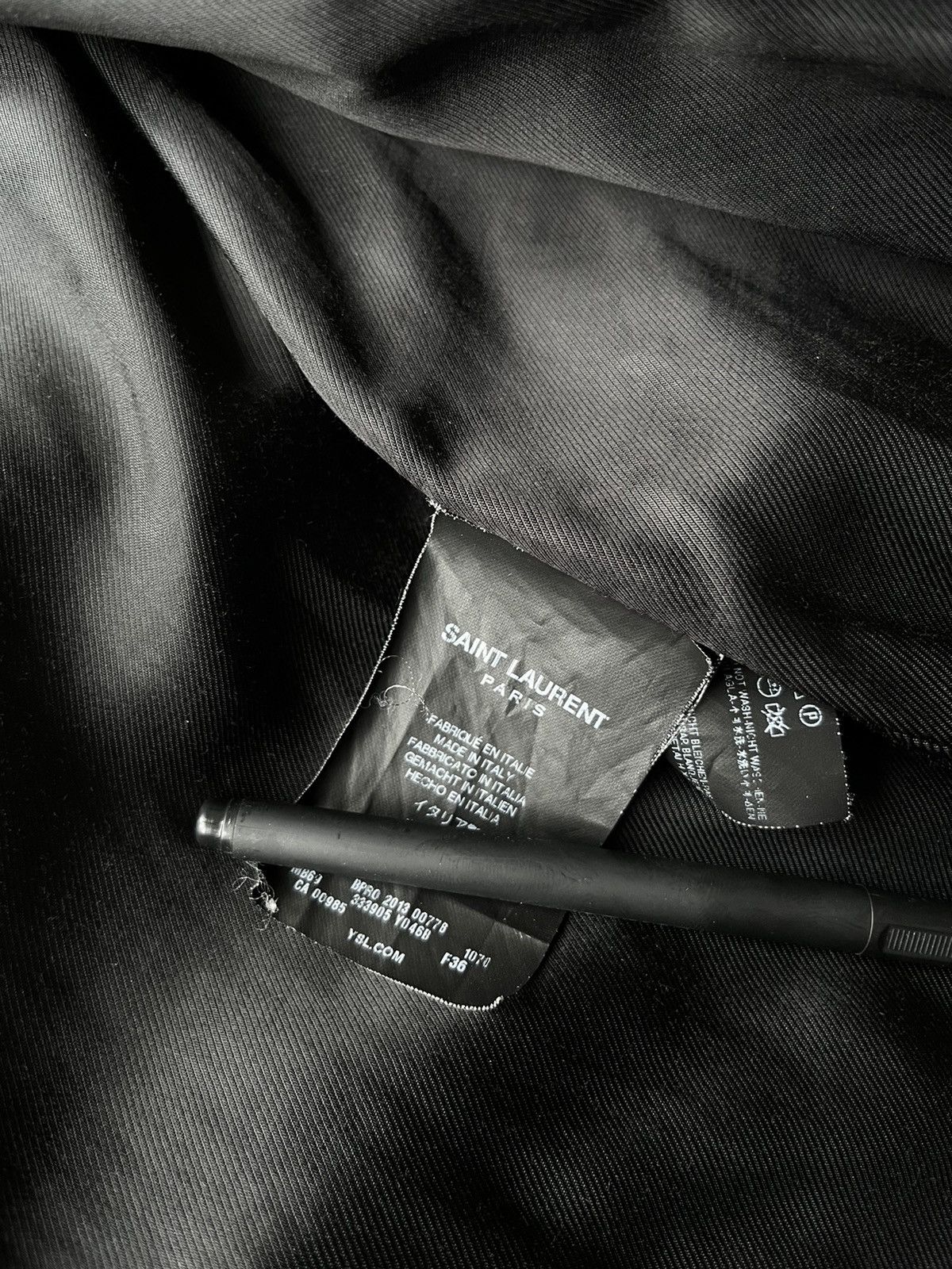 Hedi Slimane × Saint Laurent Paris Saint Laurent Hedi Slimane FW13 Herringbone Coat Size US XS / EU 42 / 0 - 6 Thumbnail