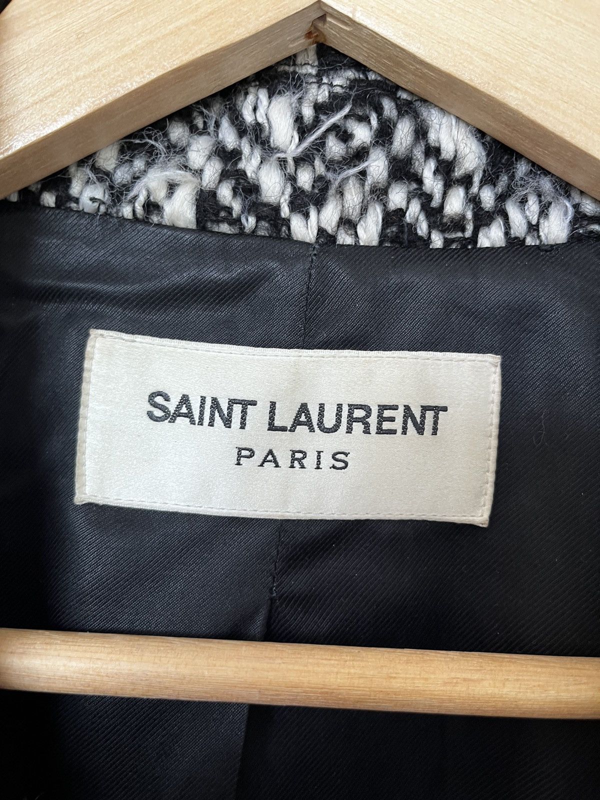 Hedi Slimane × Saint Laurent Paris Saint Laurent Hedi Slimane FW13 Herringbone Coat Size US XS / EU 42 / 0 - 5 Thumbnail