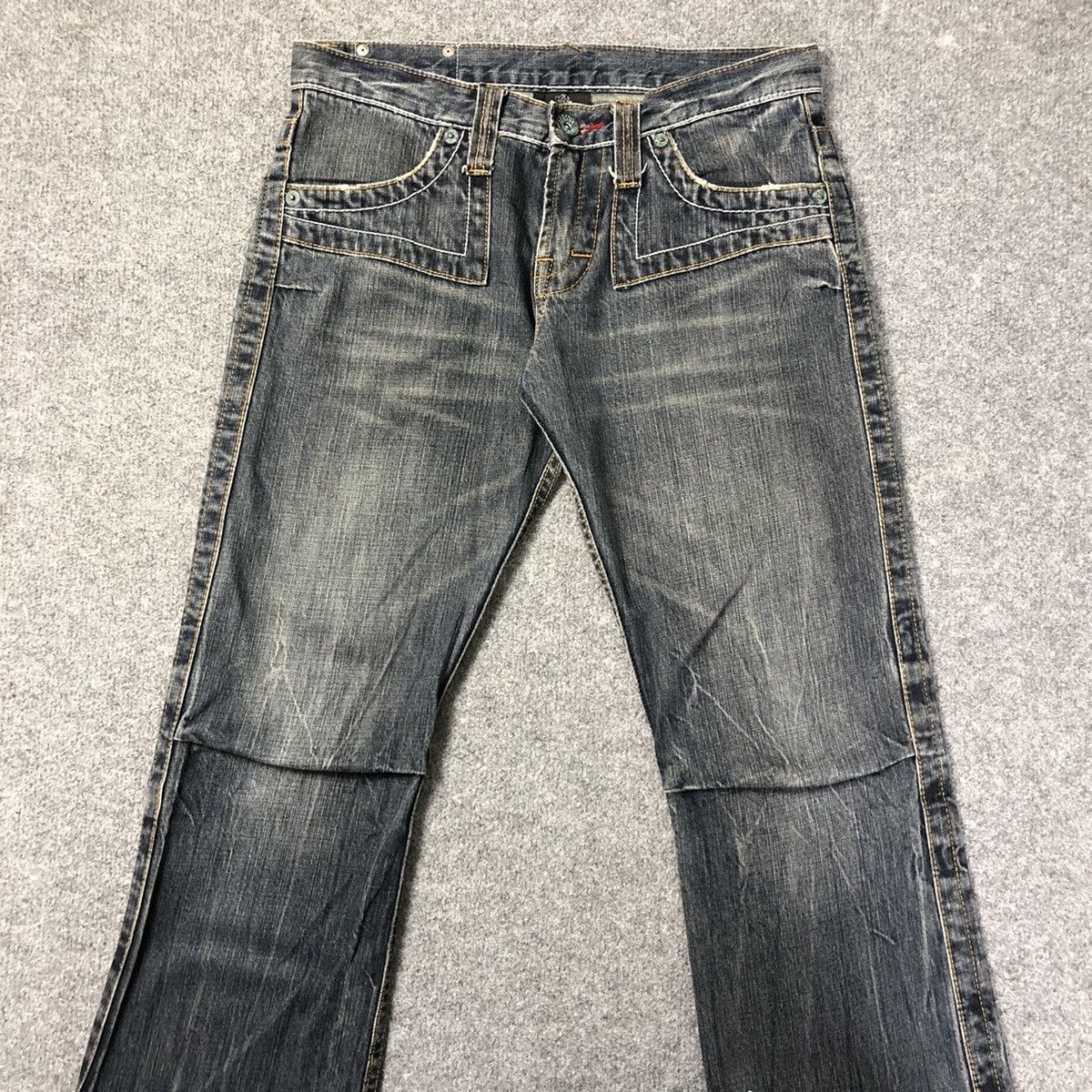 Vintage Japanese Brand Semantic Design Flare Bootcut Jeans Size US 31 - 2 Thumbnail