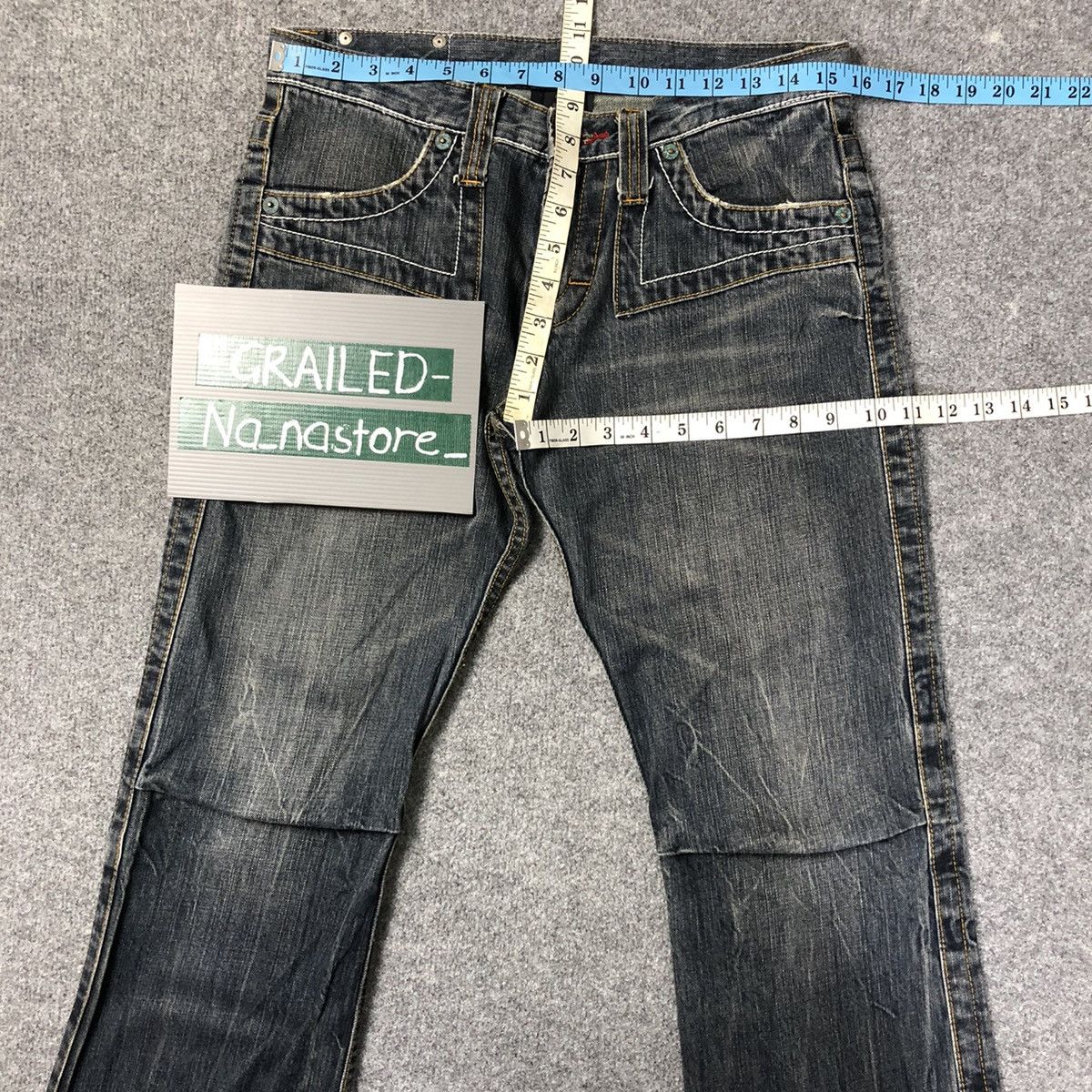 Vintage Japanese Brand Semantic Design Flare Bootcut Jeans Size US 31 - 3 Thumbnail