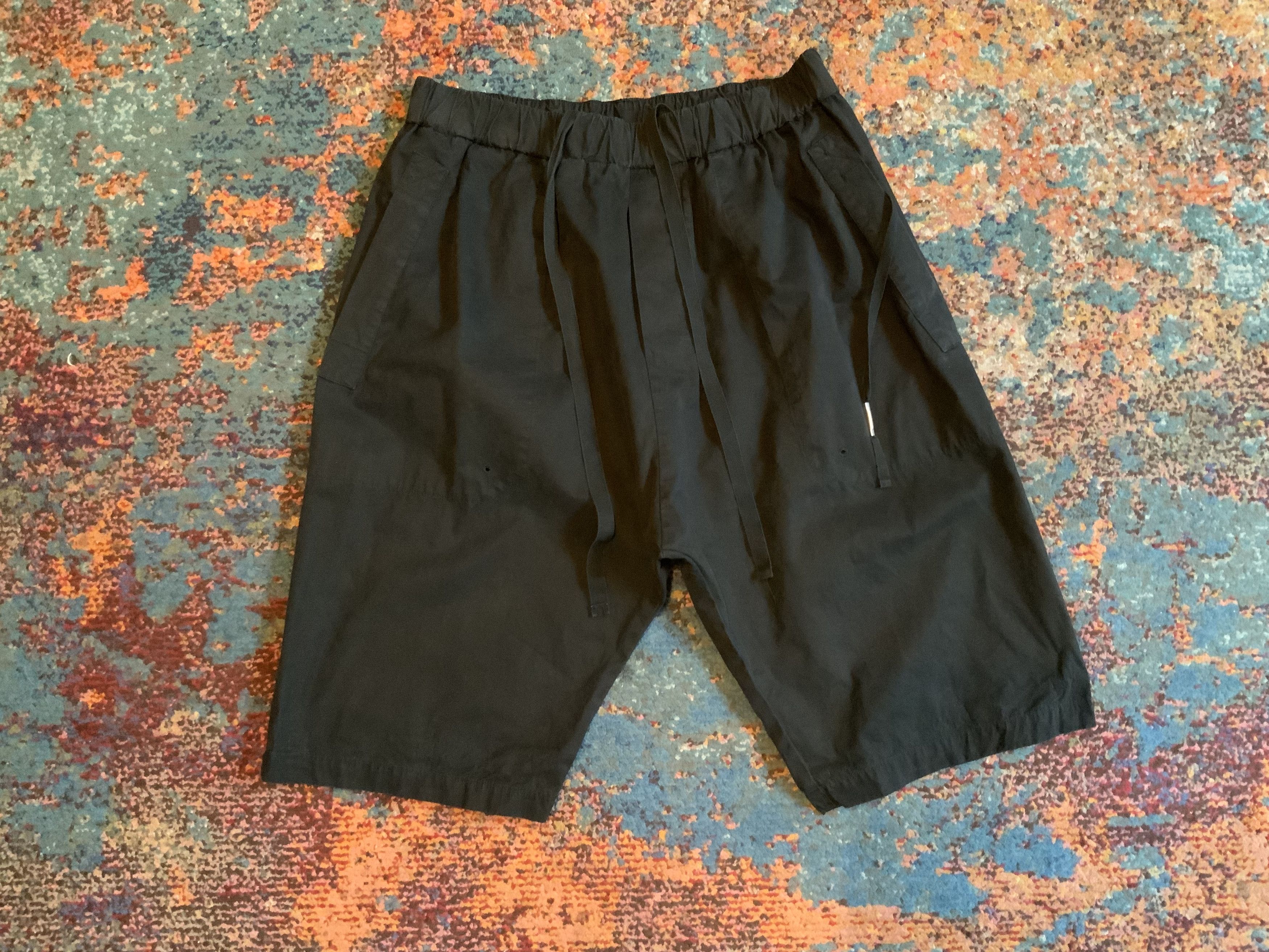 image of Damir Doma x Silent By Damir Doma XL Cotton Shorts Made In Italy 36 in Black, Men's