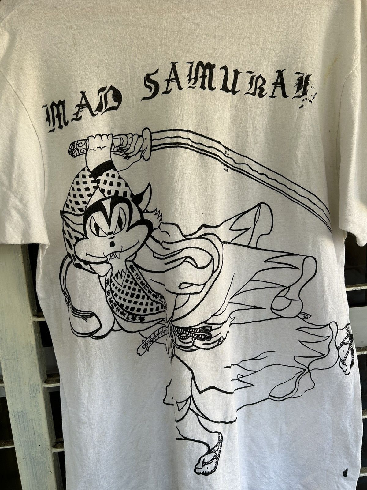 Anime RARE🔥 VINTAGE MAD SAMURAI SHIRT Size US L / EU 52-54 / 3 - 7 Thumbnail