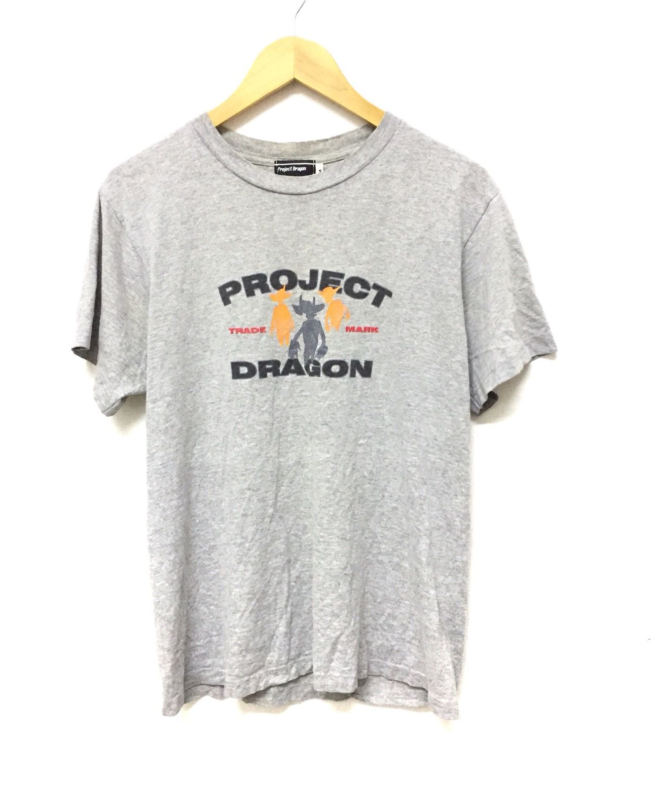 image of 1999 Project Dragons Stash X Futura X Blue Tee in Grey, Men's (Size Medium)