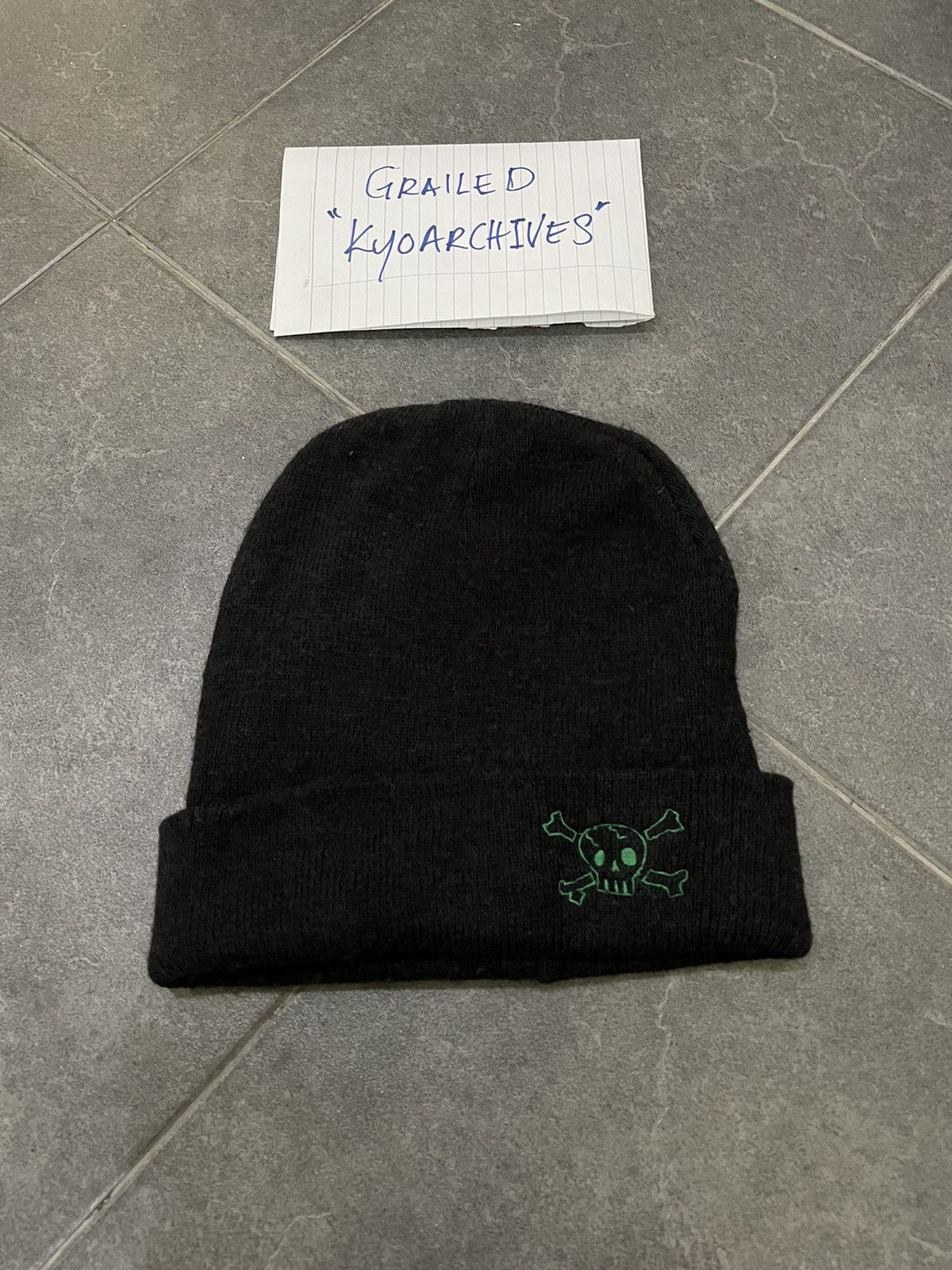Japanese Brand SIRMIONE SKULL BLACK BEANIE Size ONE SIZE - 1 Thumbnail