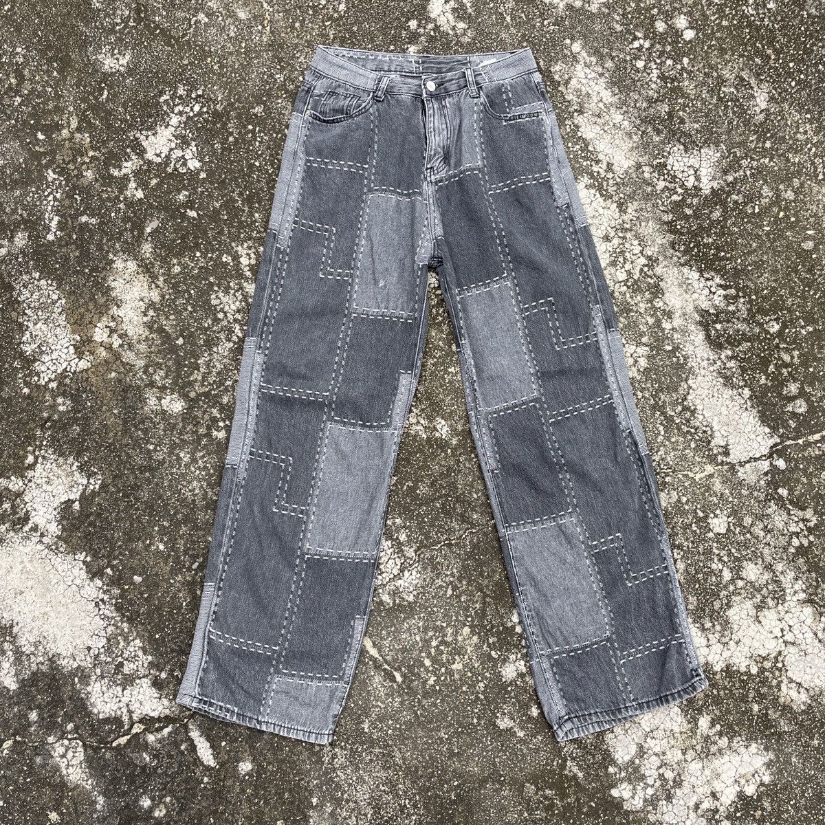 Vintage Unbranded Patchwork Style Denim Jeans