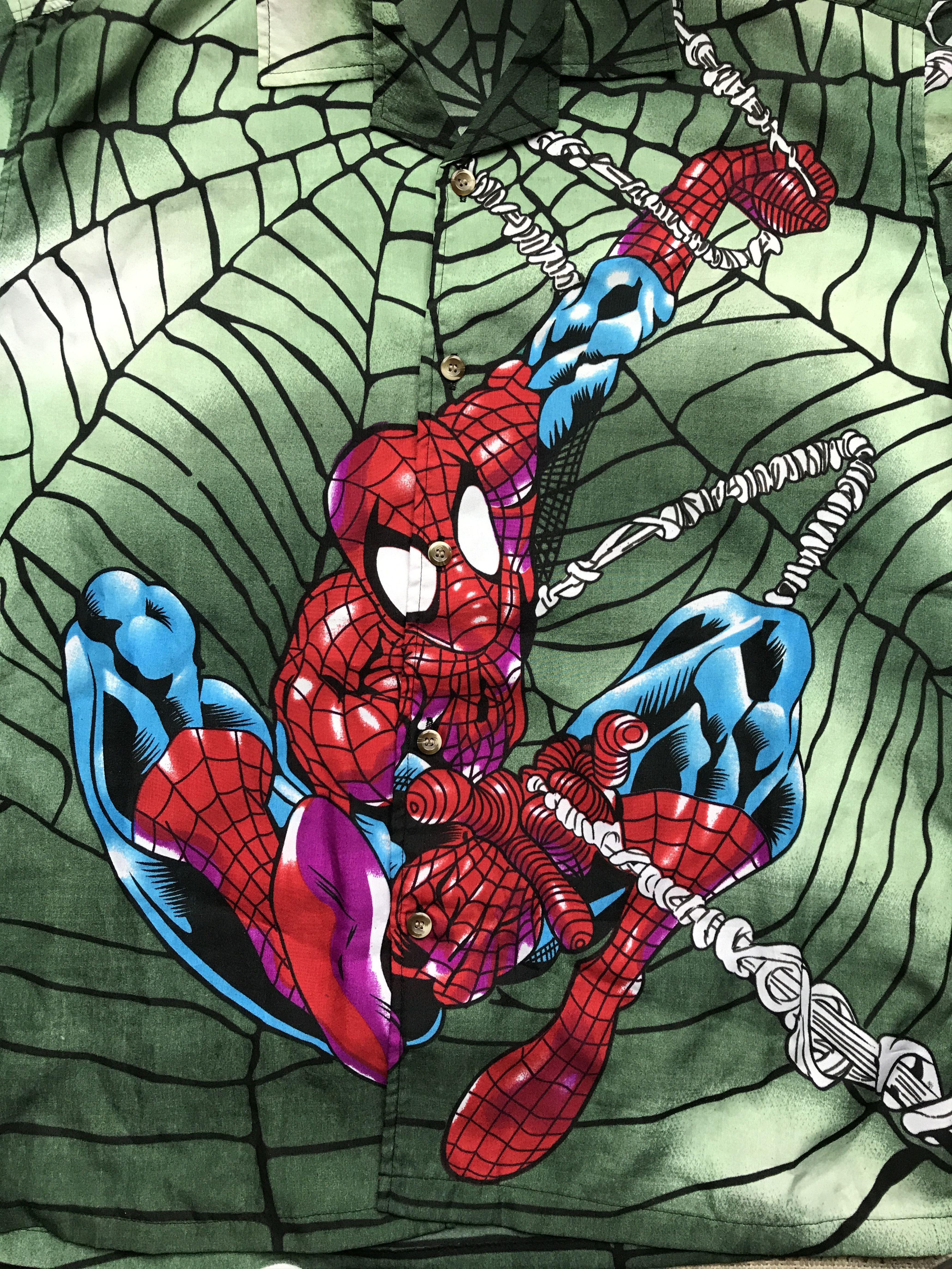 Marvel Comics Vintage rare Spiderman Shirt Size US XL / EU 56 / 4 - 3 Thumbnail