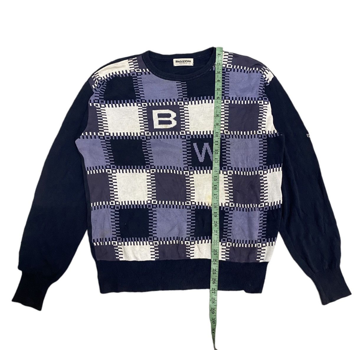 Japanese Brand × Vintage Vintage Black&White Sportwear Knitwear Size US L / EU 52-54 / 3 - 13 Thumbnail