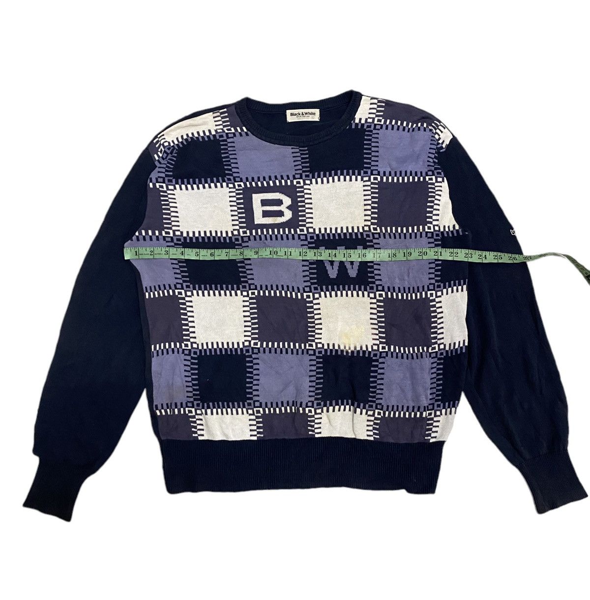 Japanese Brand × Vintage Vintage Black&White Sportwear Knitwear Size US L / EU 52-54 / 3 - 12 Thumbnail