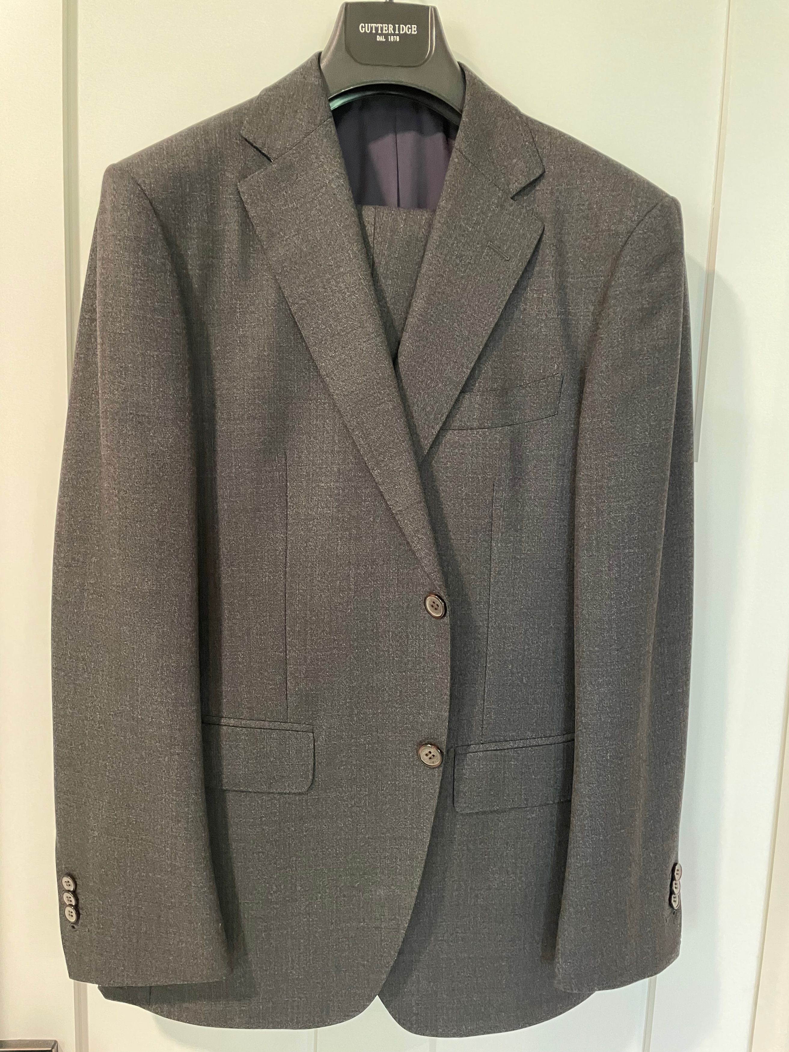 image of Suitsupply Grey Napoli Suit 38R, Men's