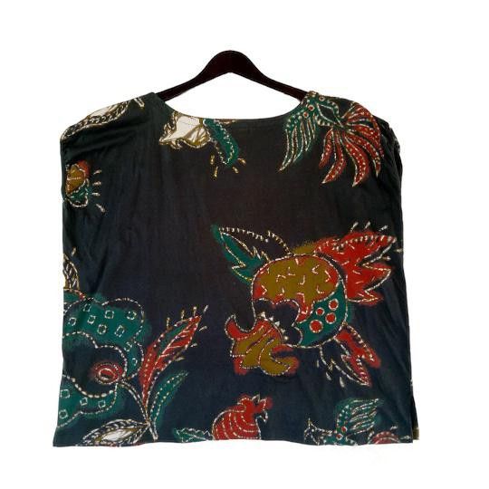 Japanese Brand 💥VINTAGE 80s KANSAI Yamamoto Kimono designer Japan shirt Size ONE SIZE - 2 Thumbnail