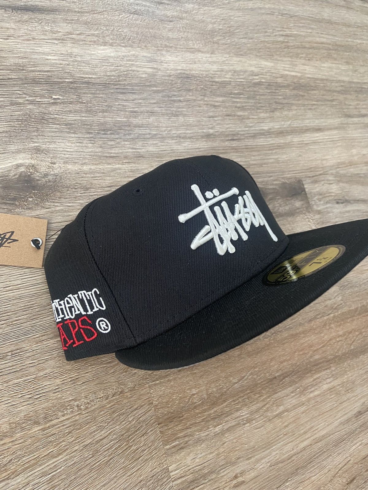 Stussy Stussy Authentic New Era Cap Black 7 1/4 | Grailed