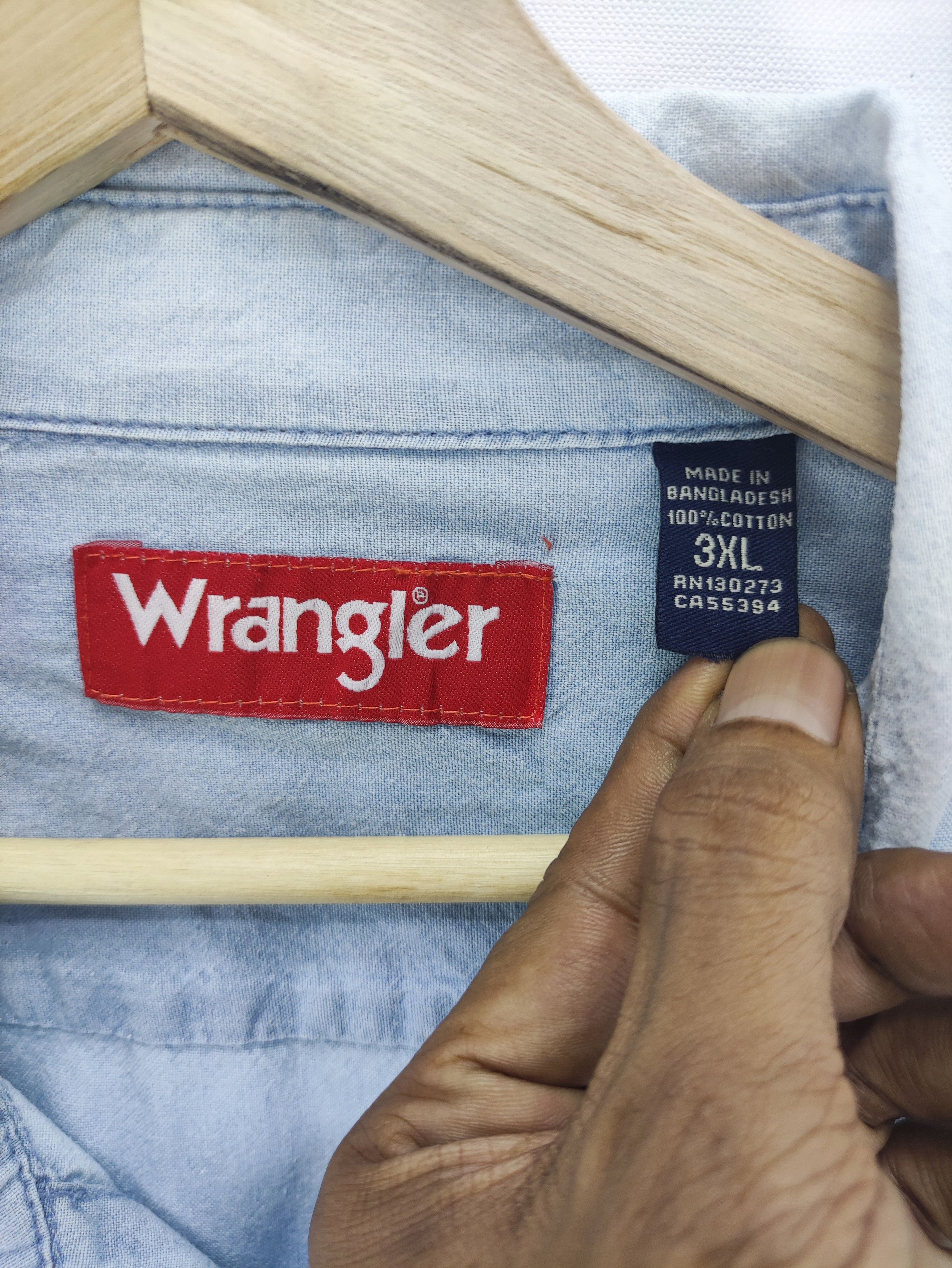 Wrangler Vintage Wrangler Shirt Button Up Big Size Size US XXL / EU 58 / 5 - 2 Thumbnail