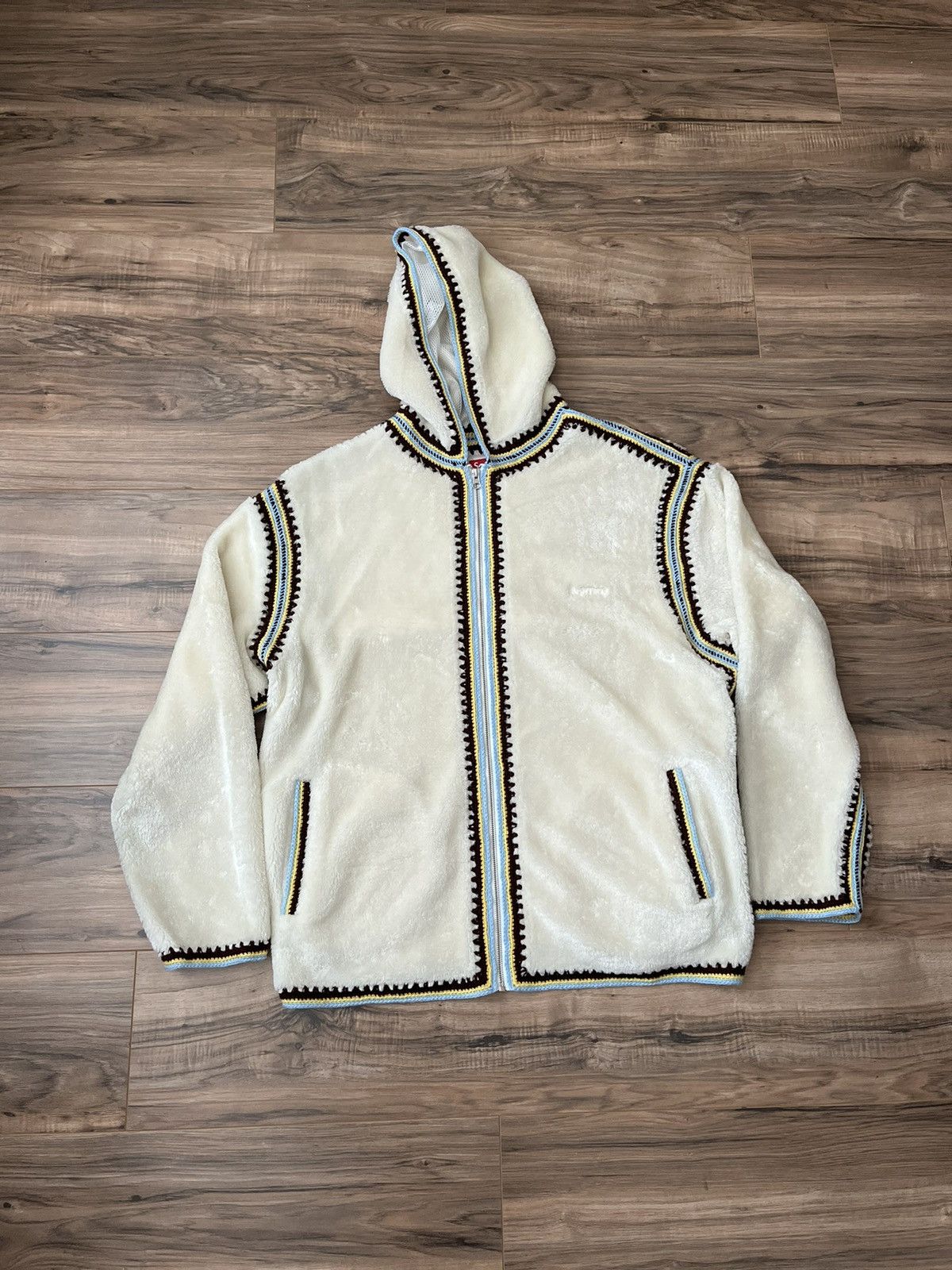 Supreme Supreme Crochet Edge Hooded Zip Up Top | Grailed