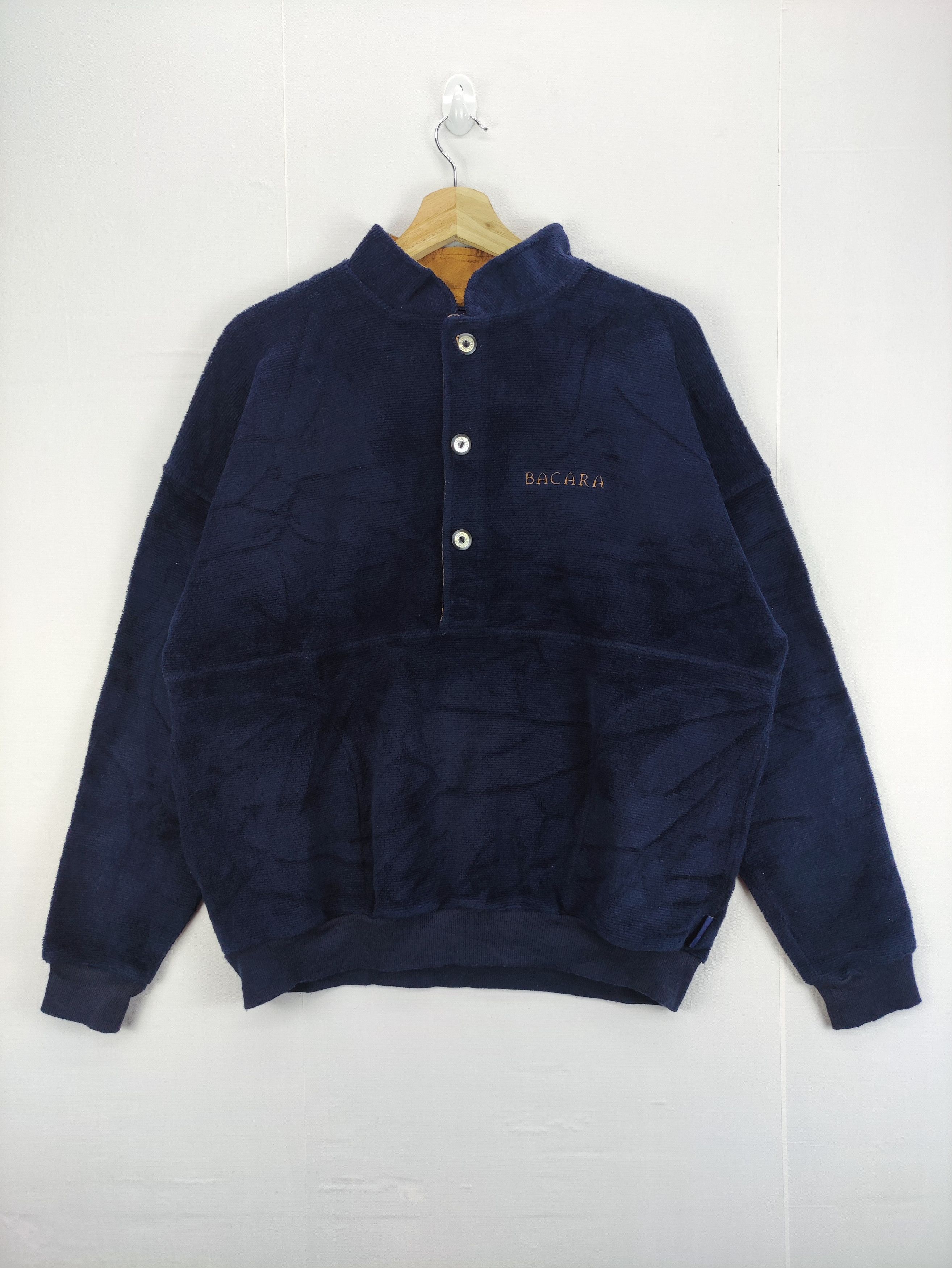 Japanese Brand Vintage Bacara Sweaters Half Button Size US XL / EU 56 / 4 - 1 Thumbnail