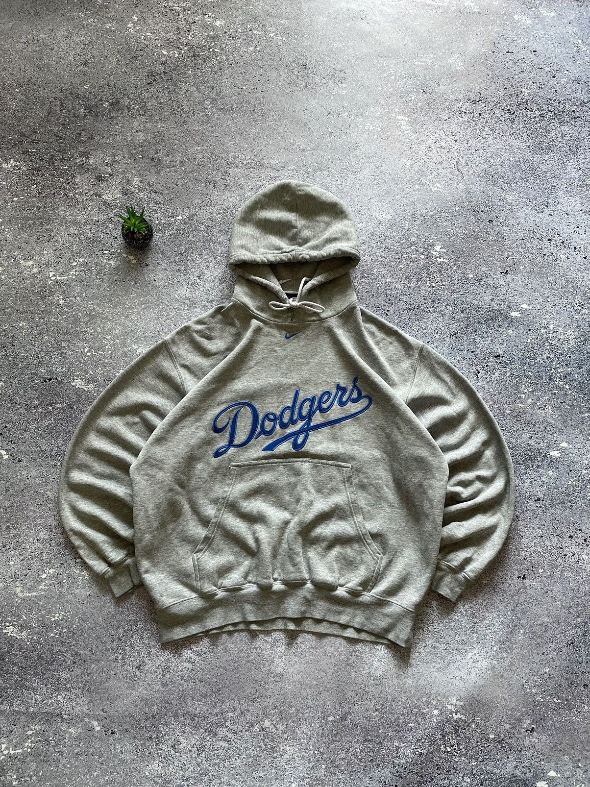 Vintage Nike Hoodie Baggy DODGERS Swoosh Center Logo Y2K